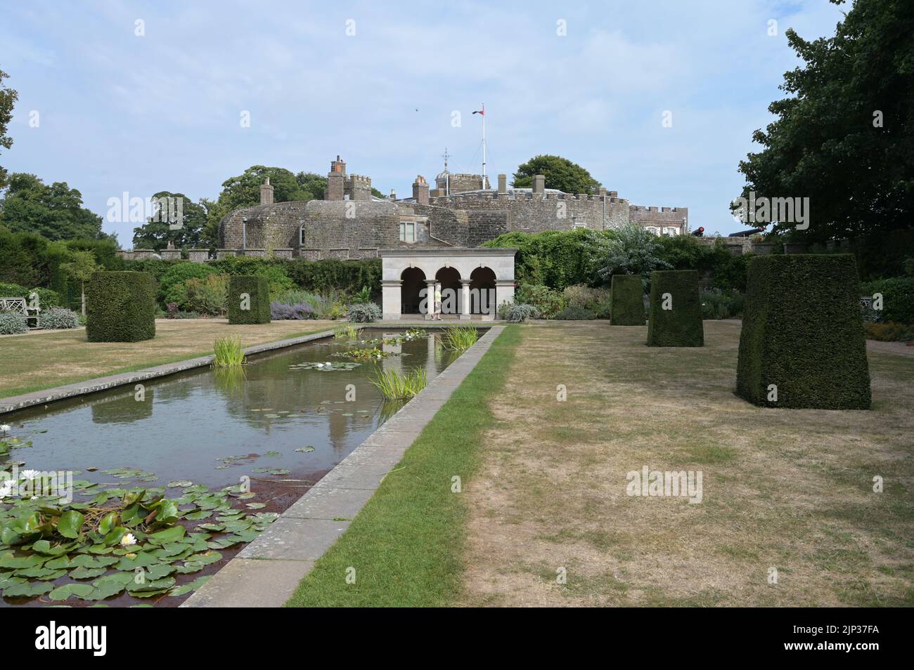 Der Queen Mothers Garden im Walmer Castle. Stockfoto