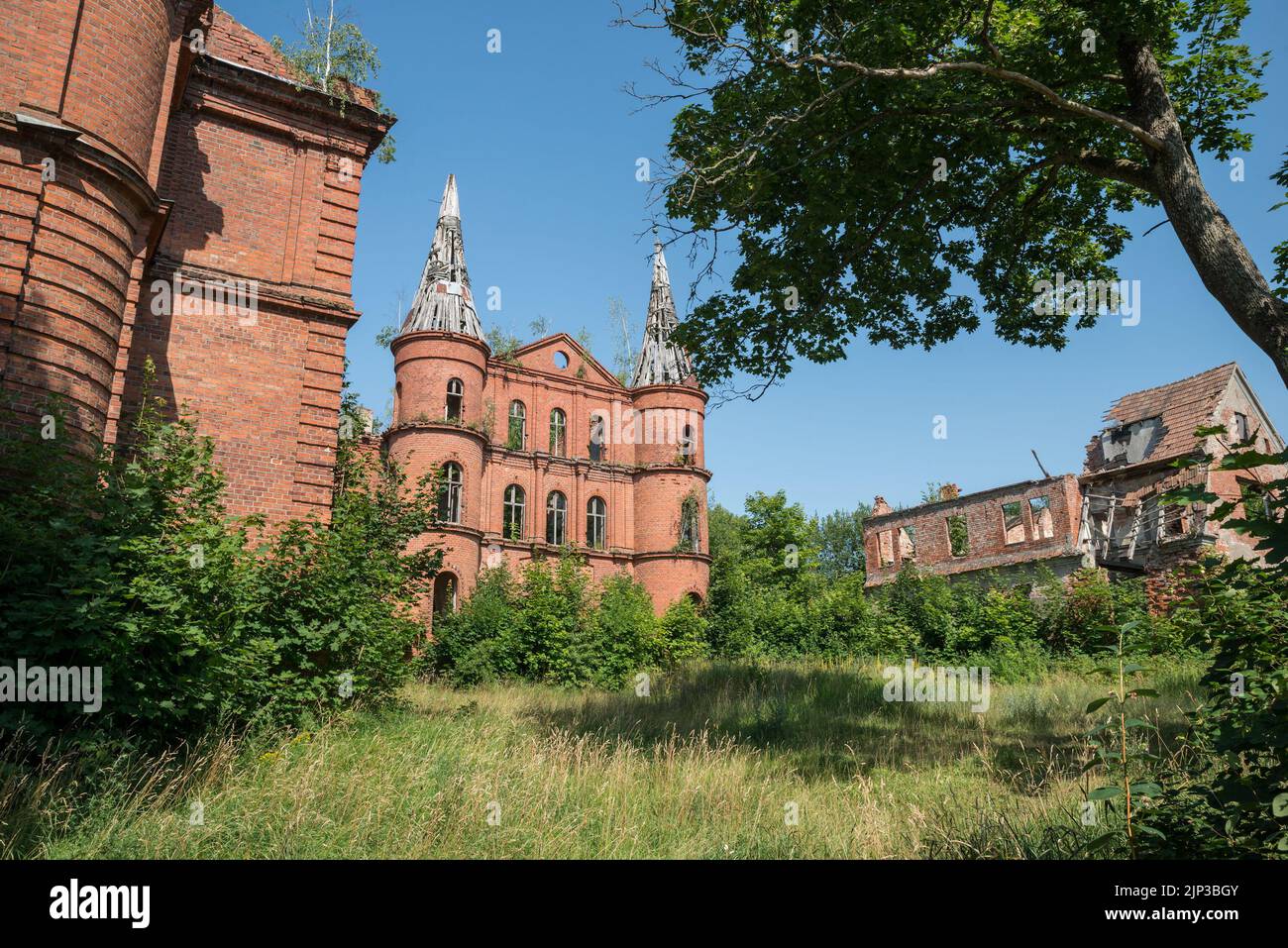 palast der von Kleists in Juchowo, Gmina Borne Sulinowo, im Kreis Szczecinek, Woiwodschaft Westpommern, im Nordwesten Polens Stockfoto