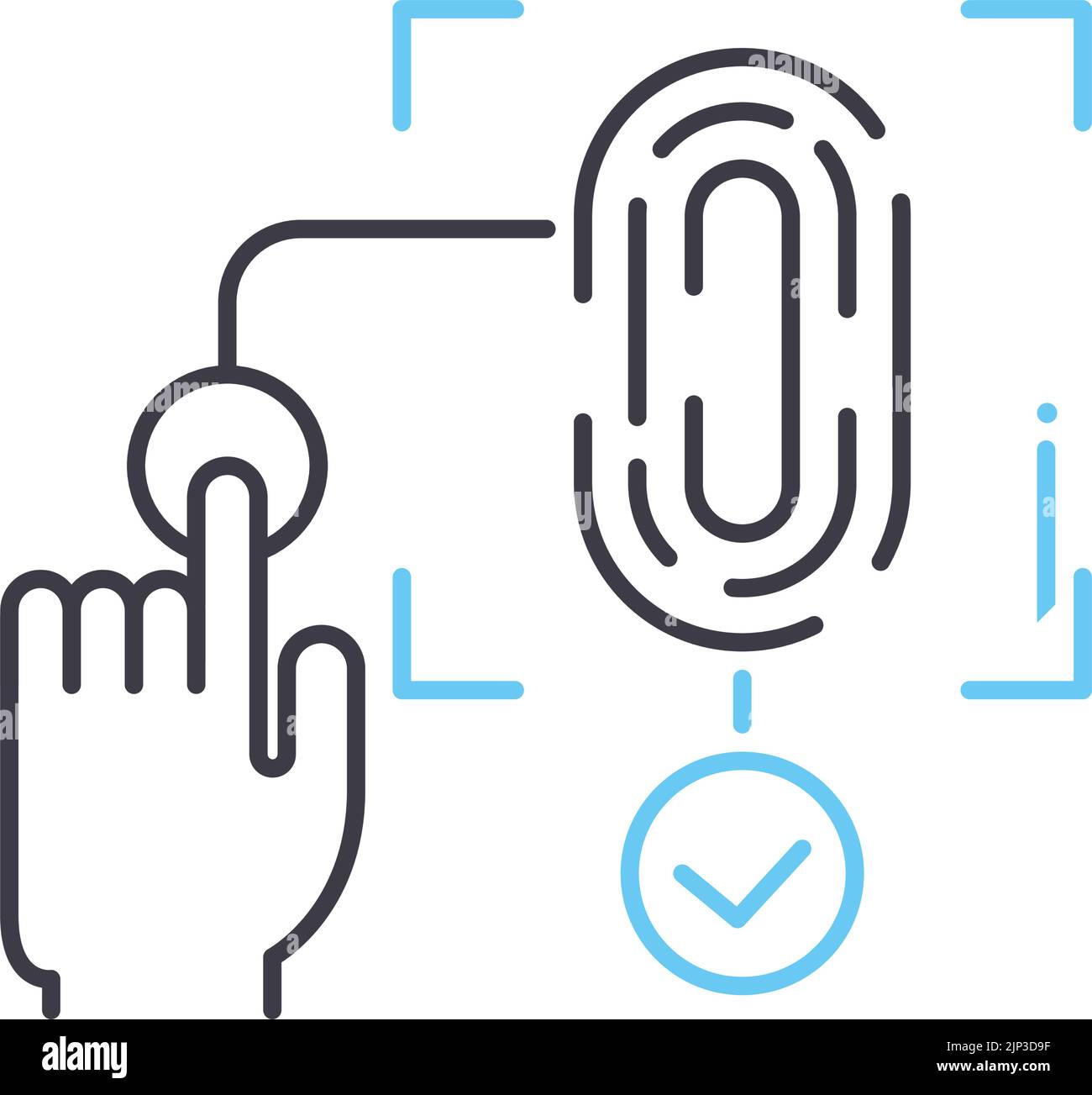 Algorithmus Liniensymbol, Umrisssymbol, Vektordarstellung, Konzeptzeichen Stock Vektor