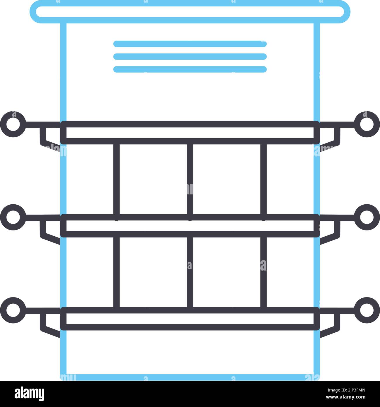 Planungssymbol erstellen, Umrisssymbol, Vektordarstellung, Konzeptschild Stock Vektor