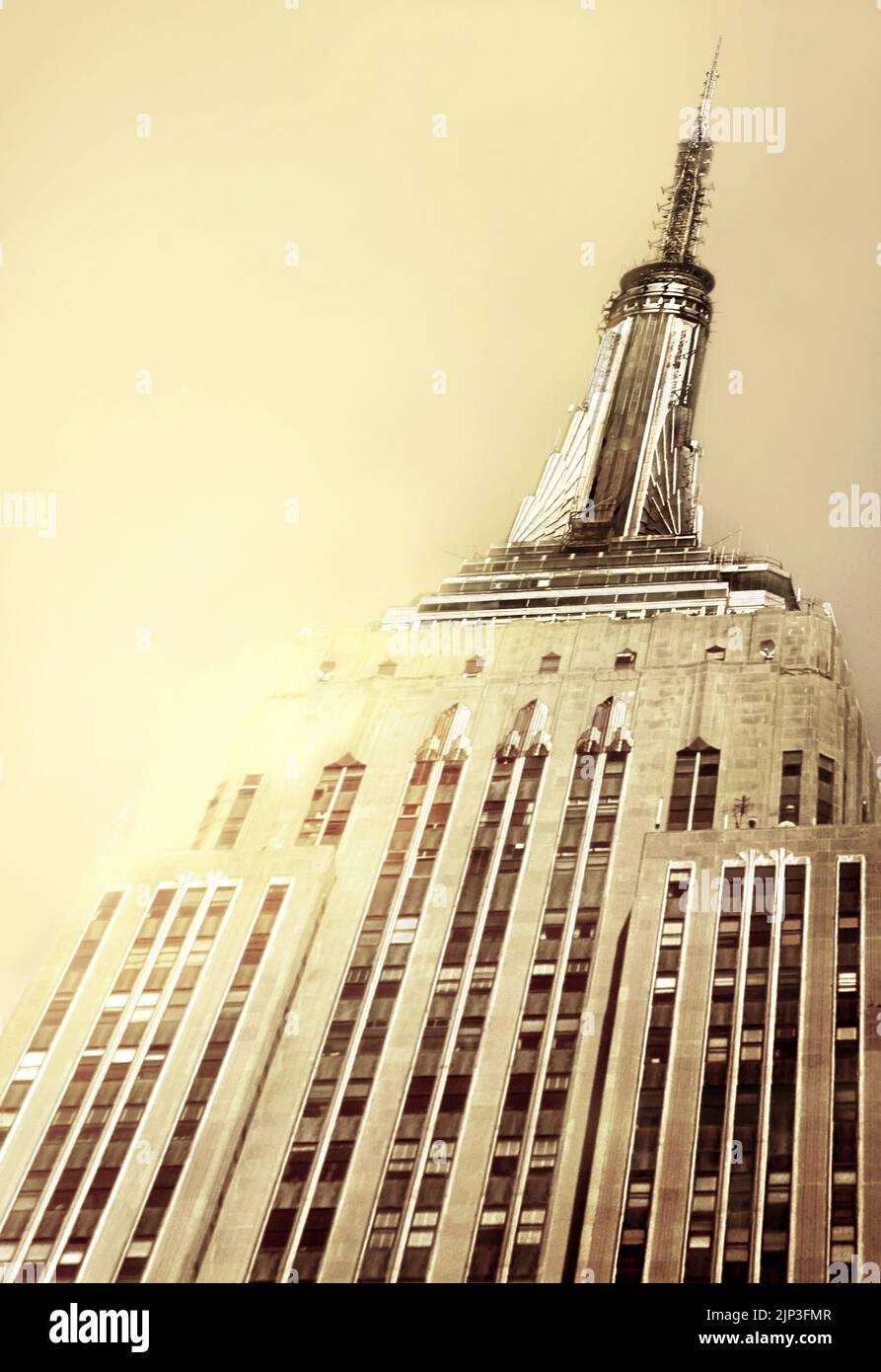 Empire State Building New York. Midtown Manhattan Bürogebäude. Wahrzeichen Art déco-Wolkenkratzer. Gewerbeimmobilien New York City, USA Stockfoto