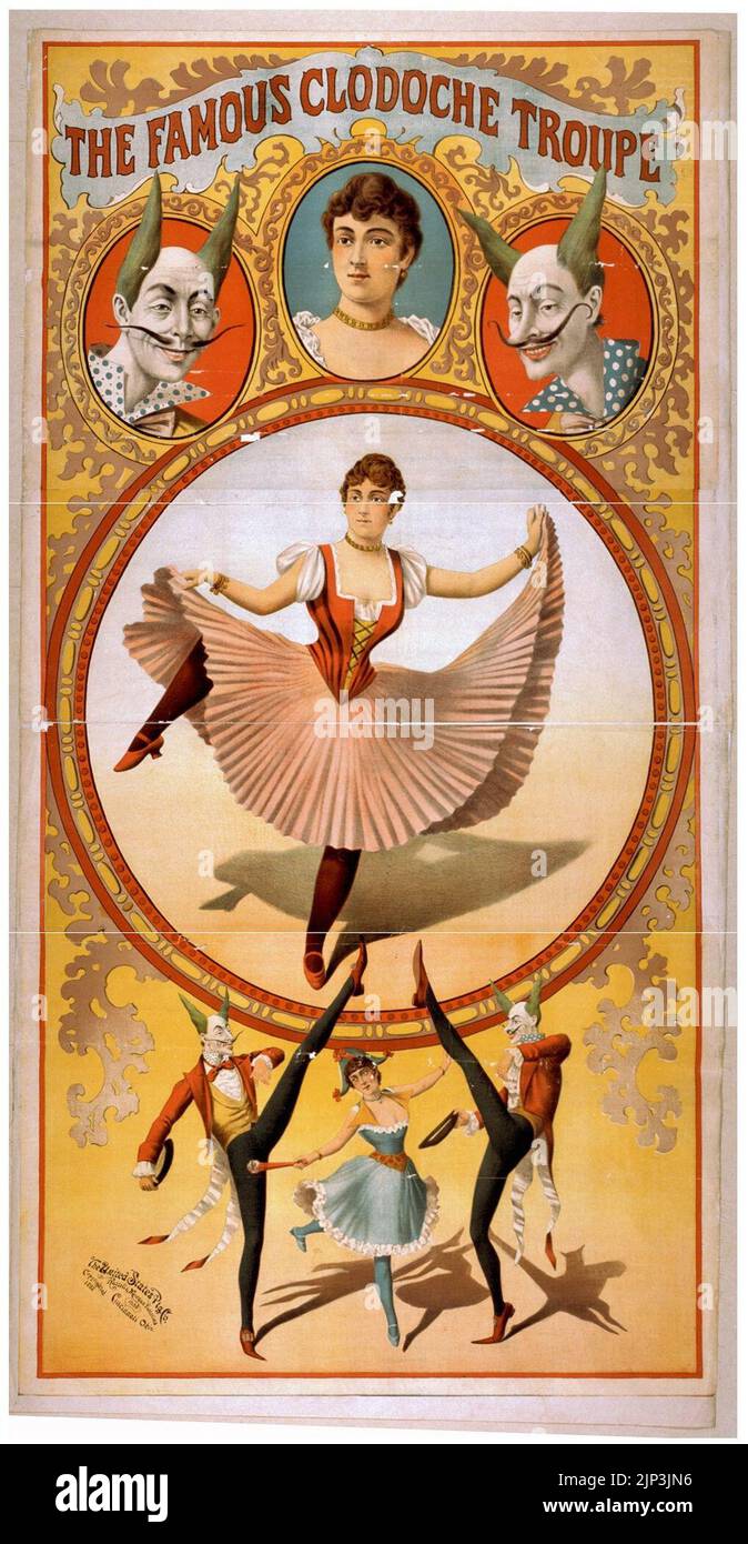 Die berühmte Clodoche Truppe Stockfoto