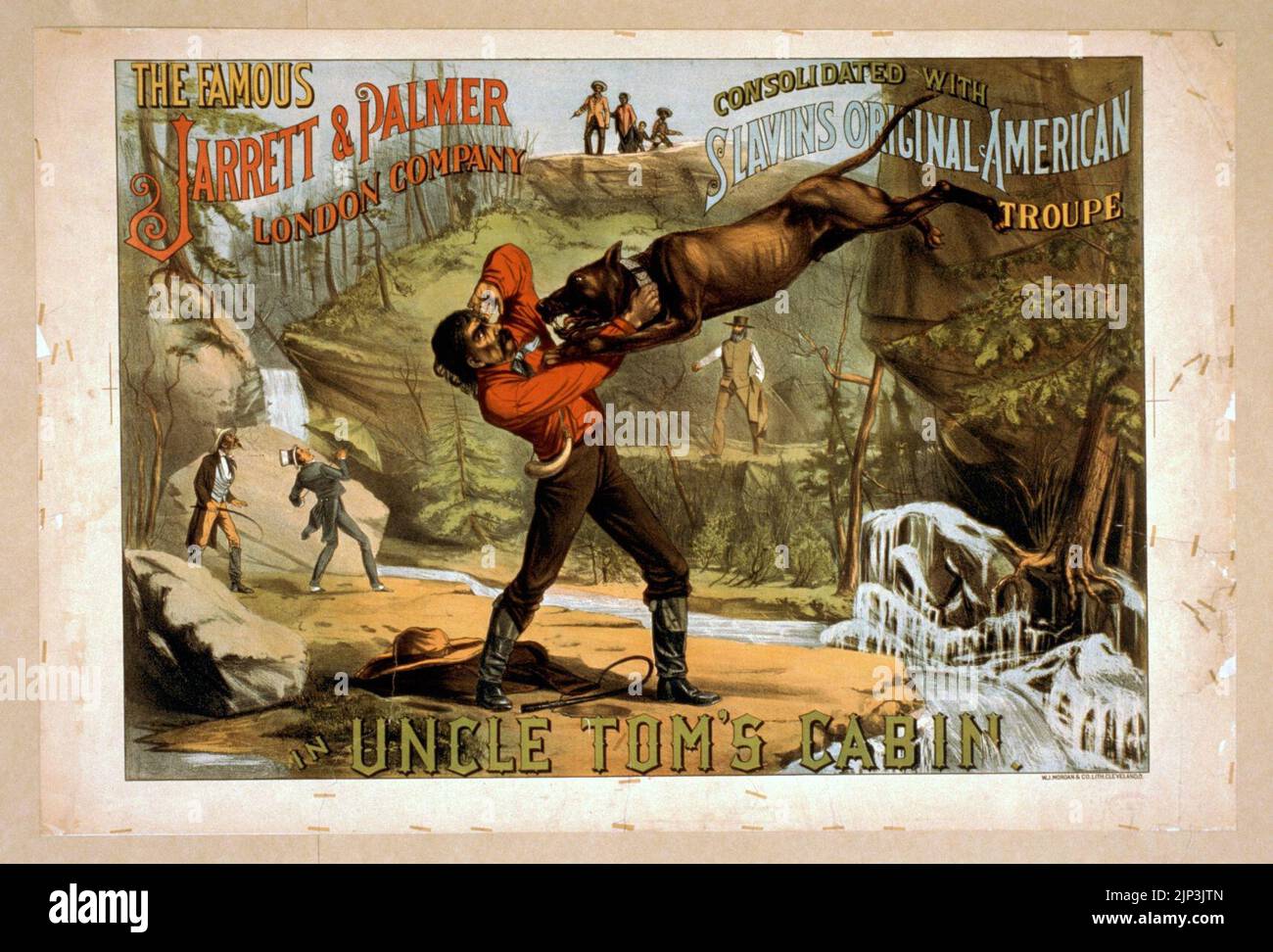 Das berühmte Jarrett & Palmer London Unternehmen konsolidiert mit Slavin des ursprünglichen amerikanischen Truppe in Onkel Toms Hütte Stockfoto