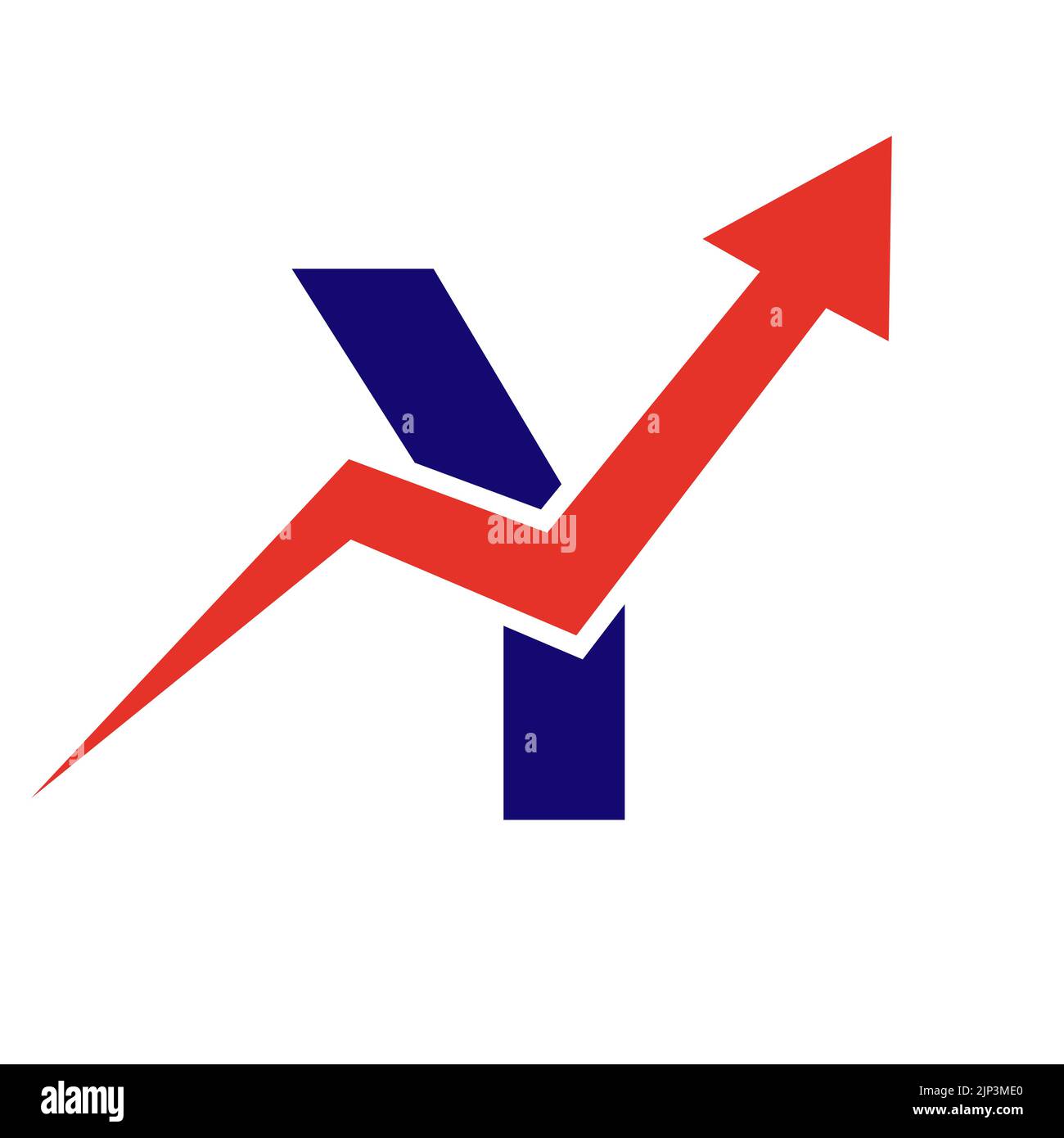 Buchstabe Y Finanzlogo. Finanz- und Finanzinvestitionsentwicklung Logo Template Konzept mit Business Growth Arrow Stock Vektor