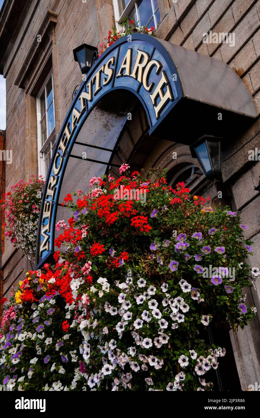 Merchants Arch in Dublin, Irland. Stockfoto