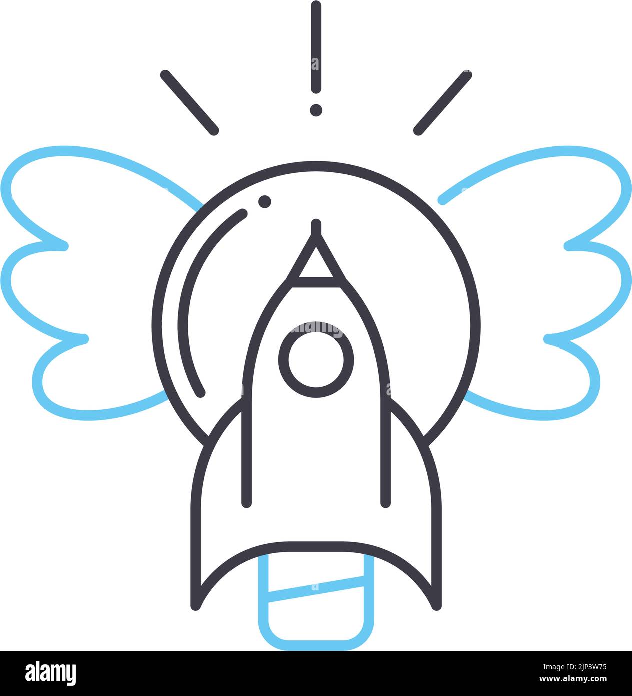 Big Business Idee Linie Symbol, Umriss Symbol, Vektor-Illustration, Konzept Zeichen Stock Vektor