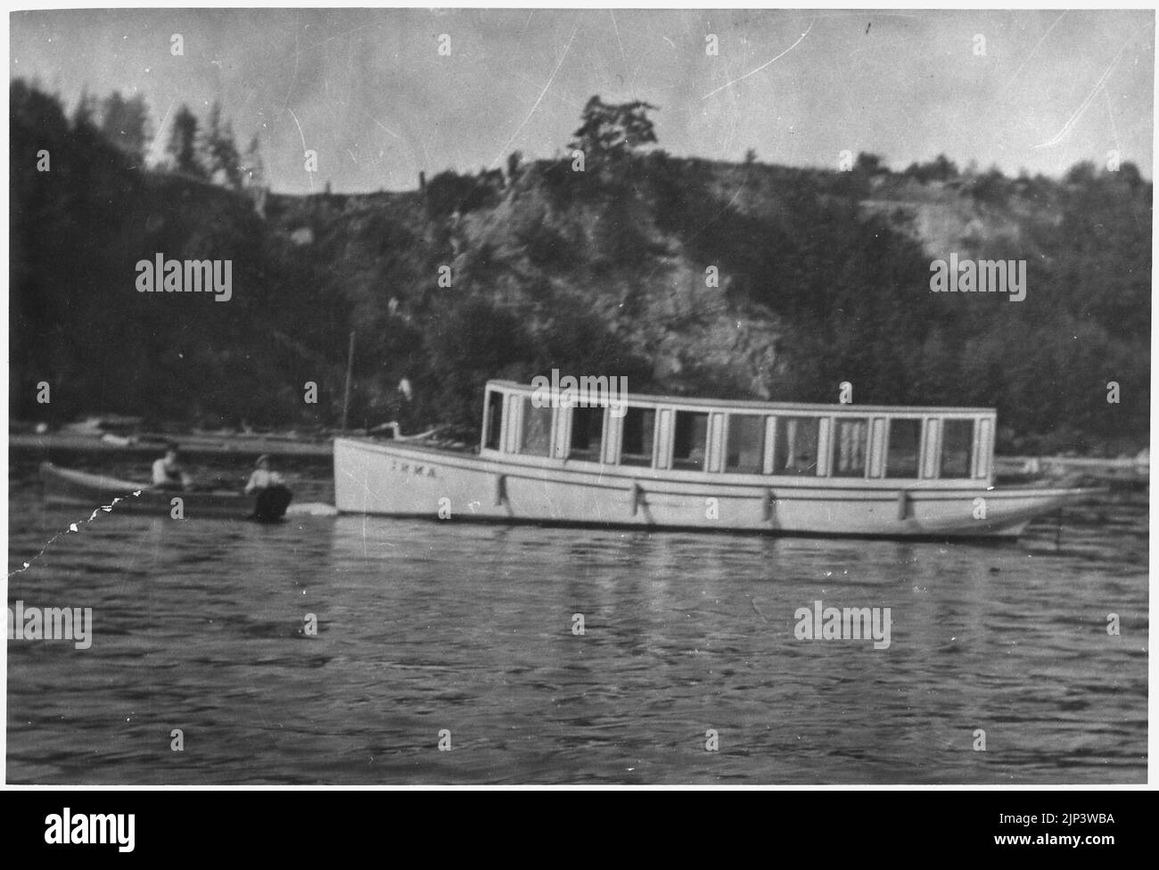 Das erste motorbetriebene Schiff bei McNeil - die IRMA Stockfoto