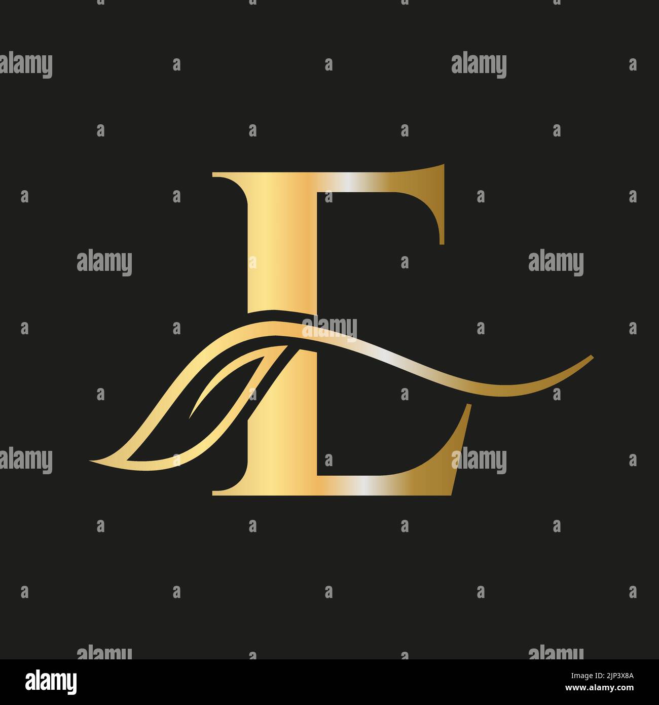 Buchstabe E Beauty Blume Luxus-Logo mit kreativem Konzept elegant, Schönheit, Salon, Spa, Mode und Yoga Zeichen Vektor-Vorlage Stock Vektor