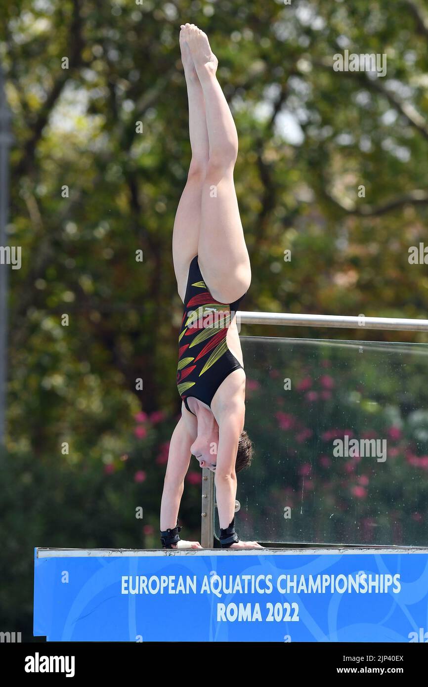 15.. August 2022. Foro Italico, Rom, Italien; Schwimmeuropameisterschaften Rom 2022: Elena Wassen (DEU) Teamevent Stockfoto