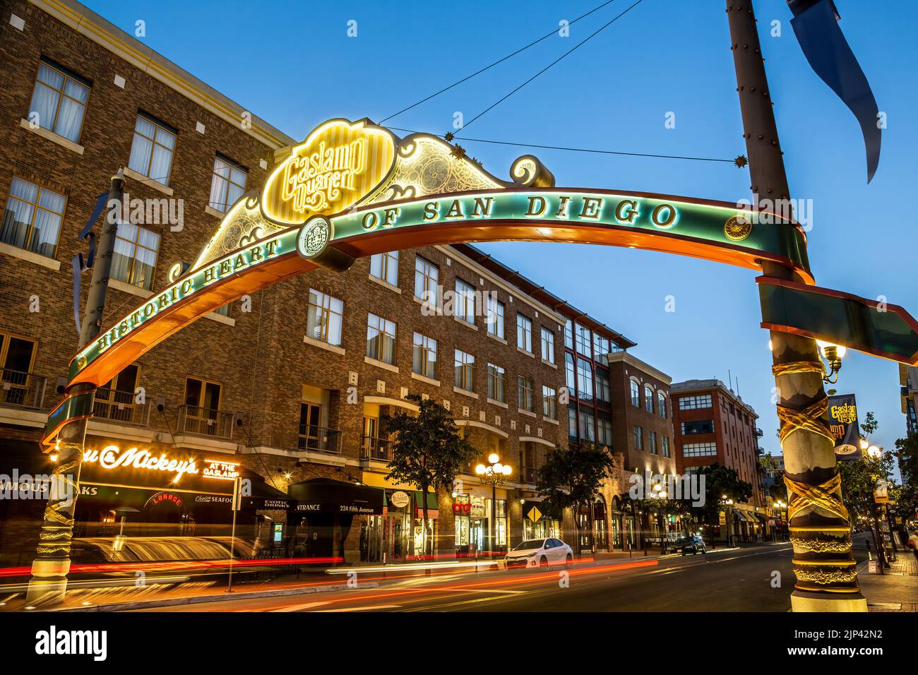 Historischen Gaslamp Quarter, San Diego, Kalifornien USA Stockfoto