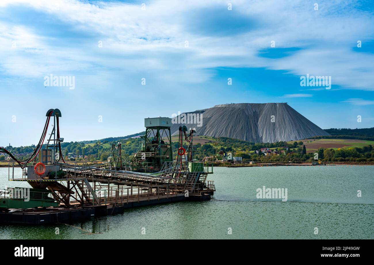 Die Monte Kali-Abstände Häufen Sich In Thüringen, Deutschland Stockfoto