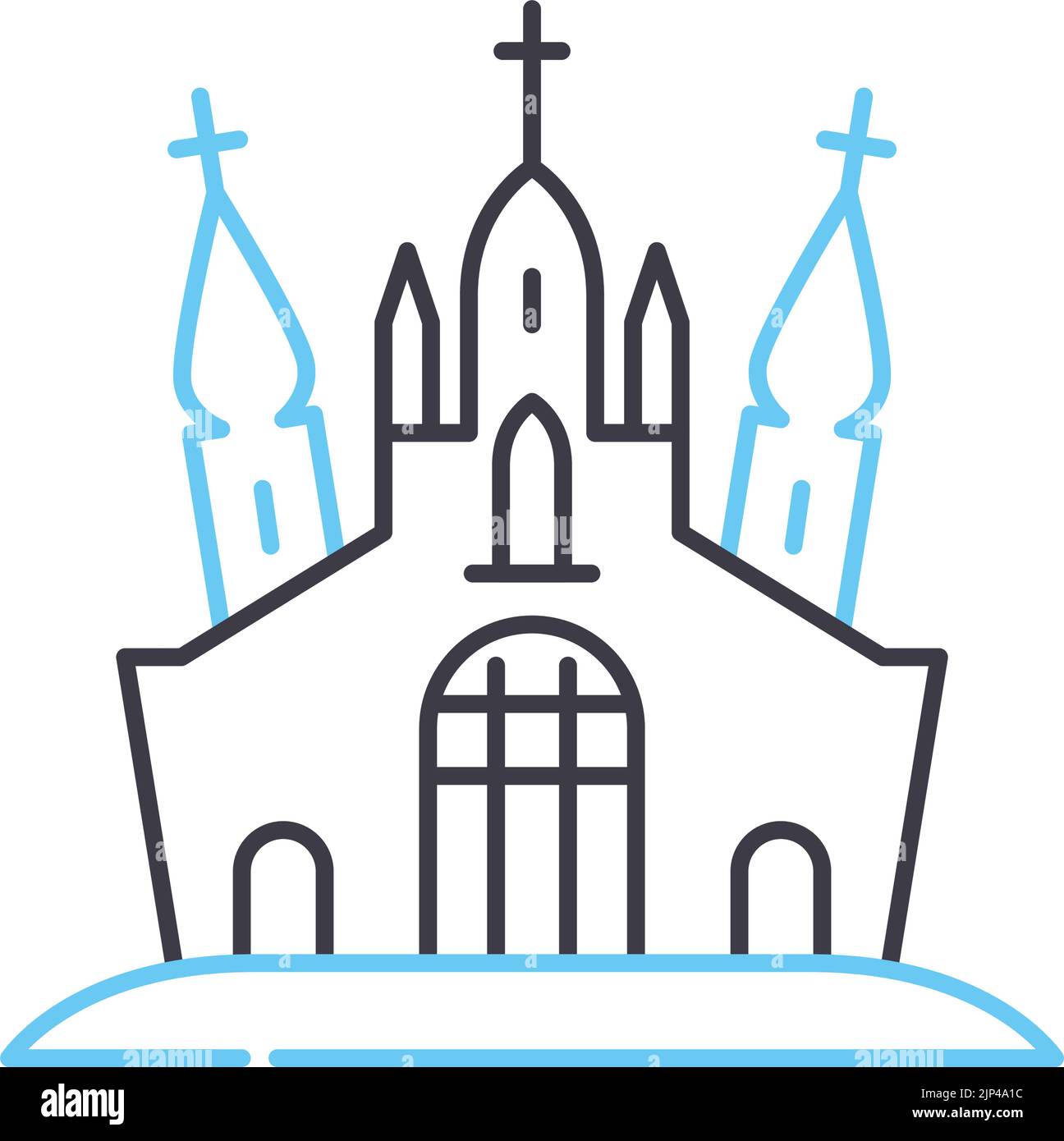 Engel des Todes Linie Symbol, Umriss Symbol, Vektor-Illustration, Konzept Zeichen Stock Vektor