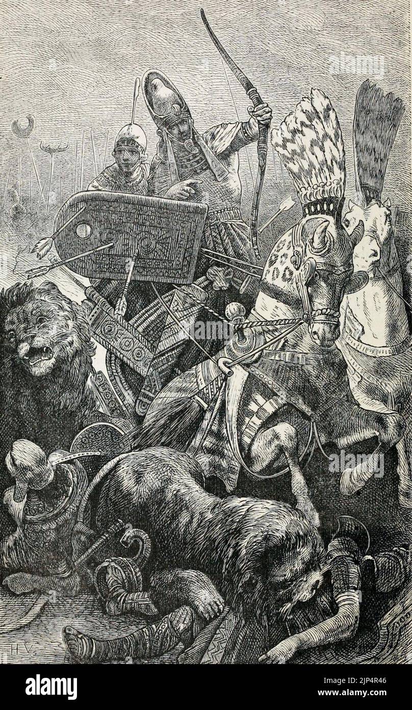 Die große Sesostris (Ramses II) in der Schlacht von Khadesh Stockfoto