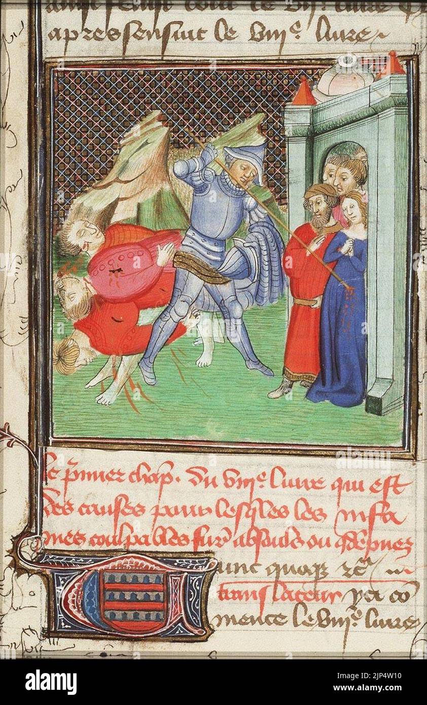 Den Haag, KB, 71 E 68. Horatius tötet seine Schwester Stockfoto