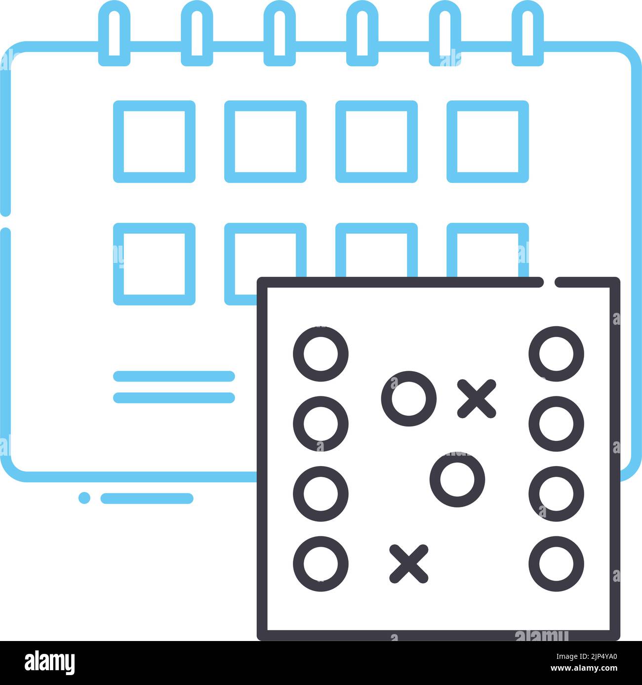 Brettspiel Tag Linie Symbol, Umriss Symbol, Vektor-Illustration, Konzept Zeichen Stock Vektor