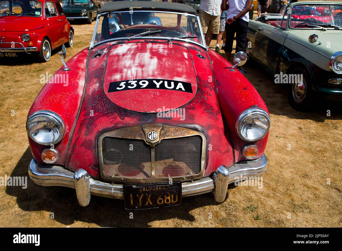 MGA bei der „Patina“-Autoshow, (ein Festival des Unvorzeigbaren & eine Feier des Unrestaurierten), im Lullingstone Castle, Eynsford, Kent, am 14.. August Stockfoto