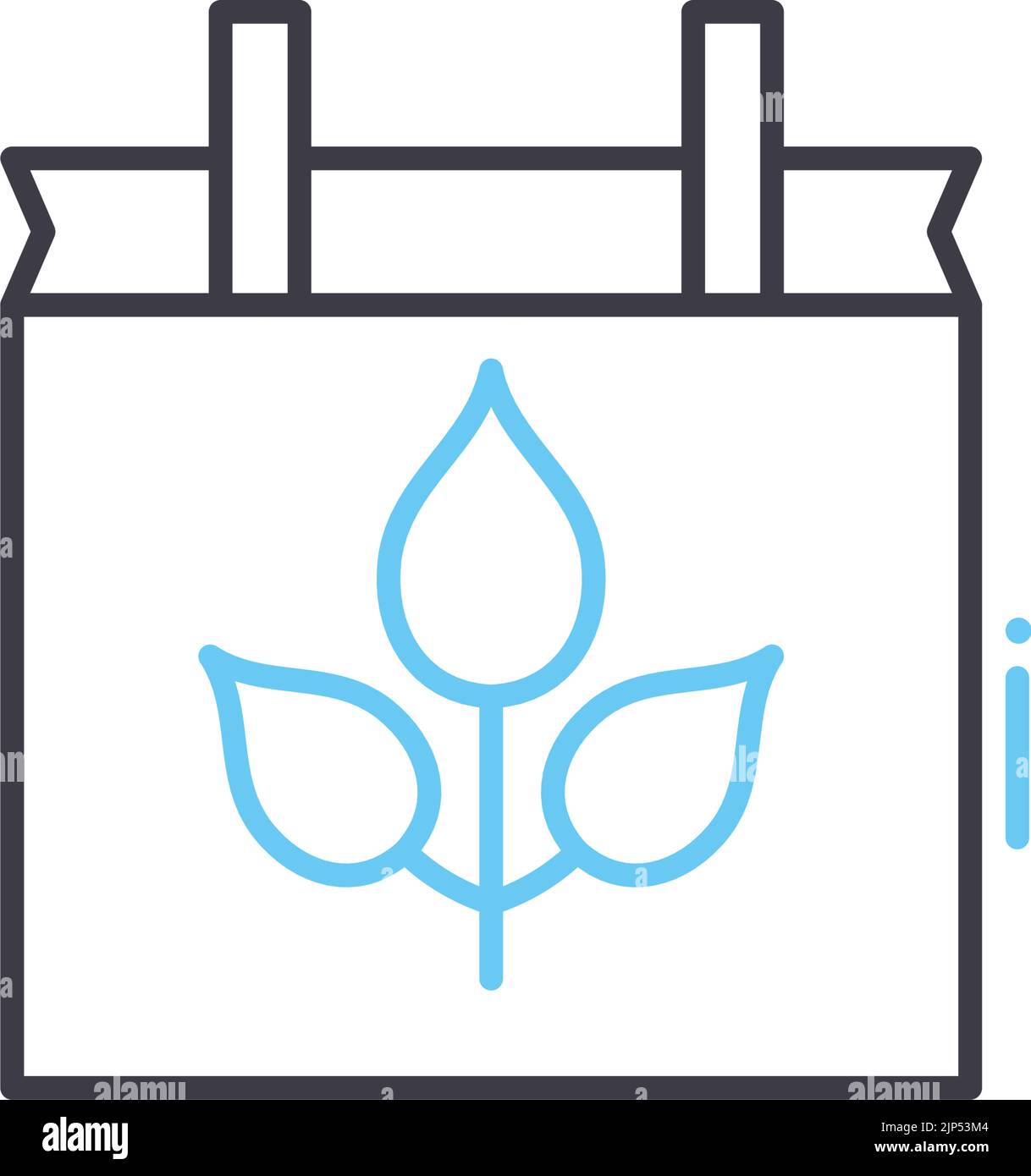 Eco Bag Linie Symbol, Umrisssymbol, Vektordarstellung, Konzeptschild Stock Vektor