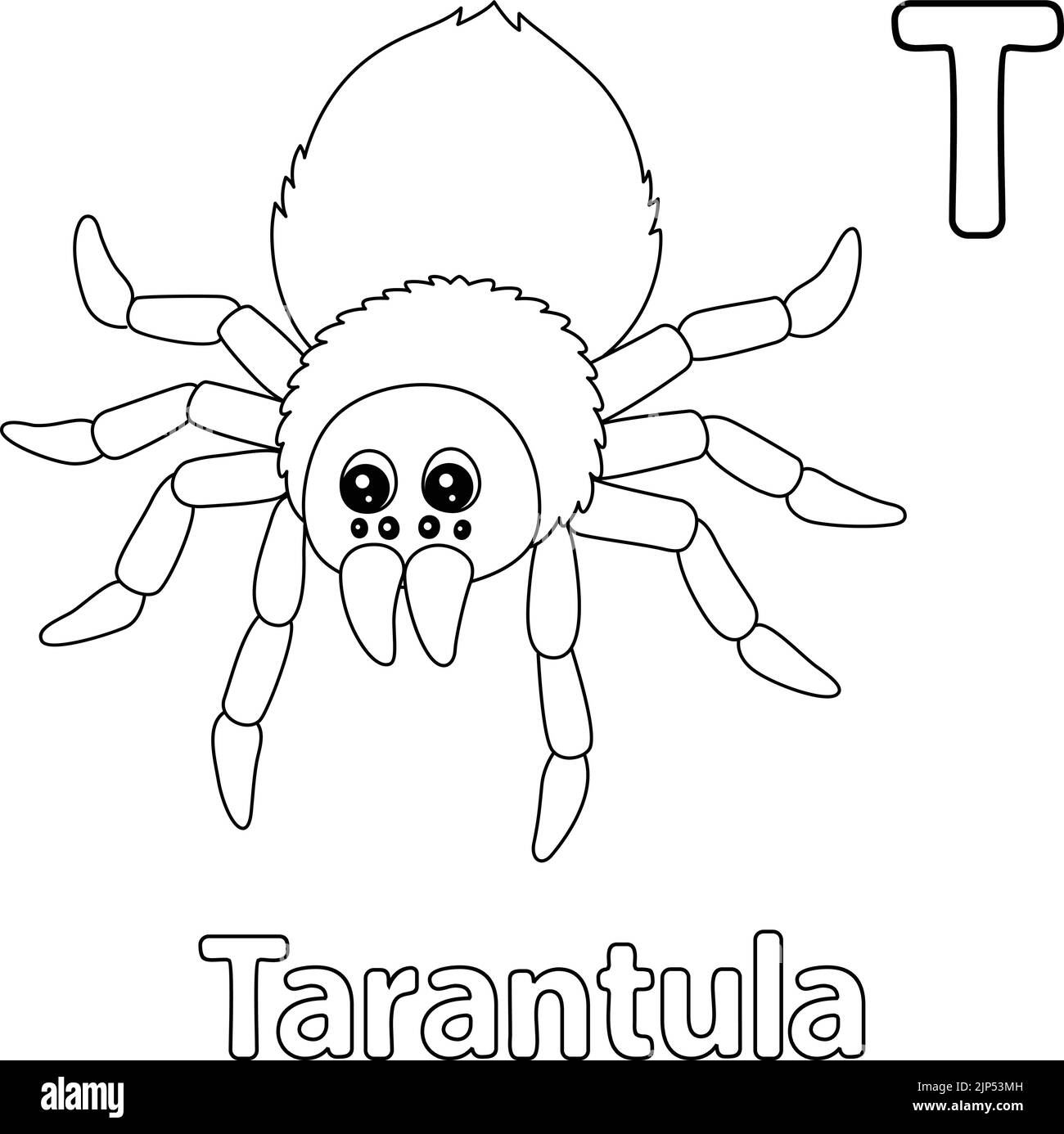 Tarantula Alphabet ABC Malseite T Stock Vektor