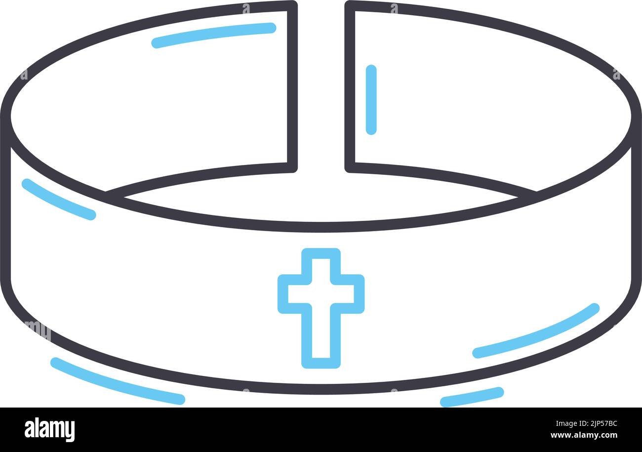 Kreisliniensymbol, Umrisssymbol, Vektordarstellung, Konzeptzeichen Stock Vektor