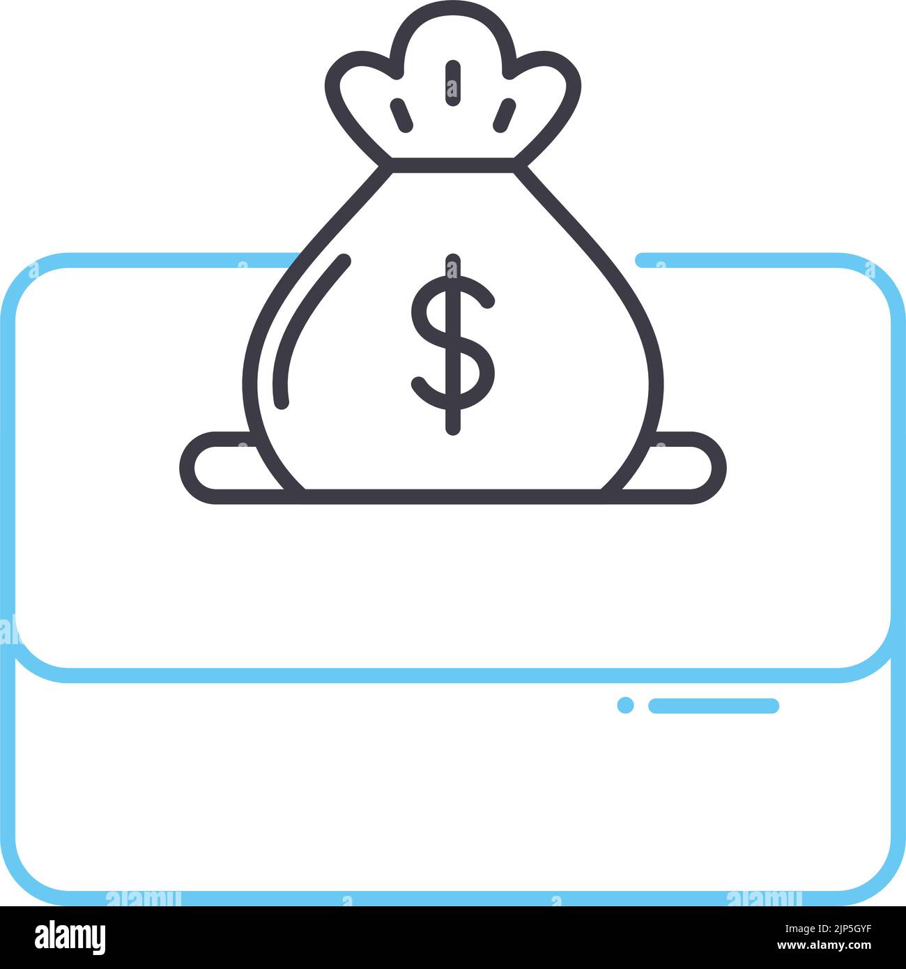 Spende Hilfe Linie Symbol, Umriss Symbol, Vektor-Illustration, Konzept Zeichen Stock Vektor