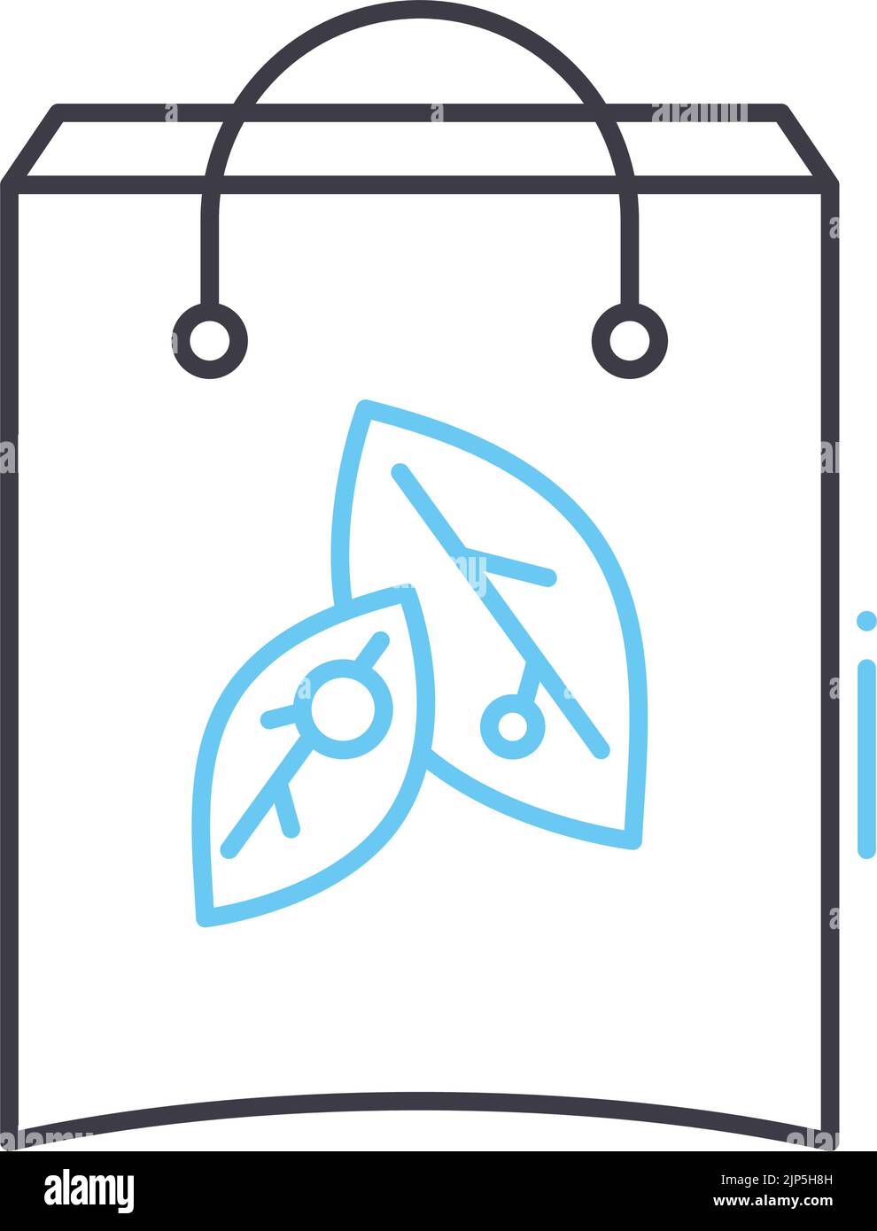 Eco Bag Linie Symbol, Umrisssymbol, Vektordarstellung, Konzeptschild Stock Vektor