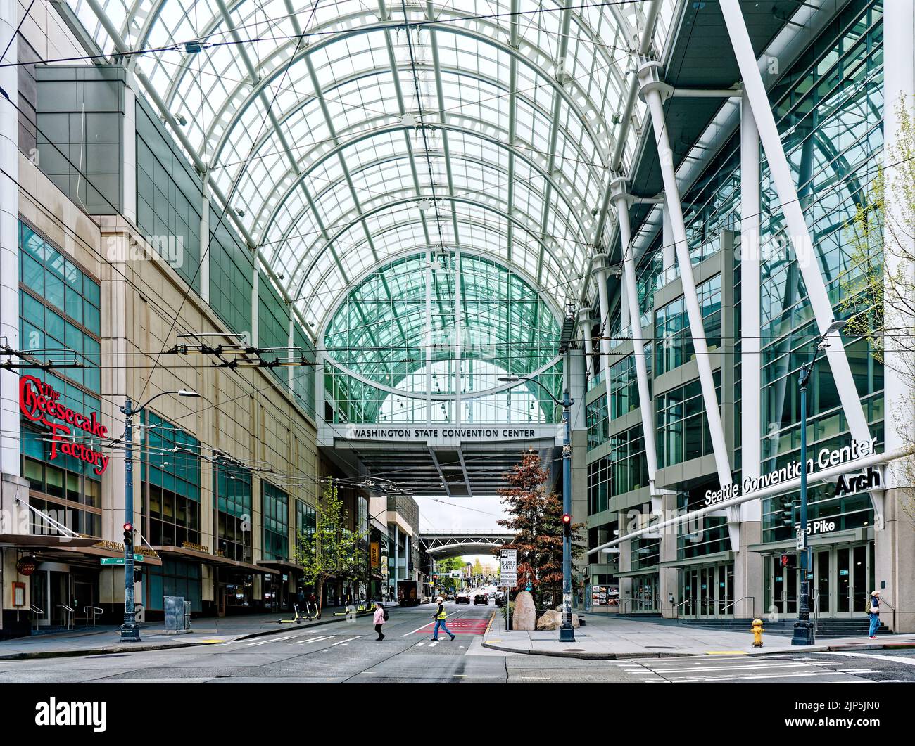 SEATTLE, WASHINGTON - 2. Mai 2022: Seattle verfügt neben der Technologie über eine florierende Tourismusbranche. Seit Mitte 90s hat Seattle s erlebt Stockfoto