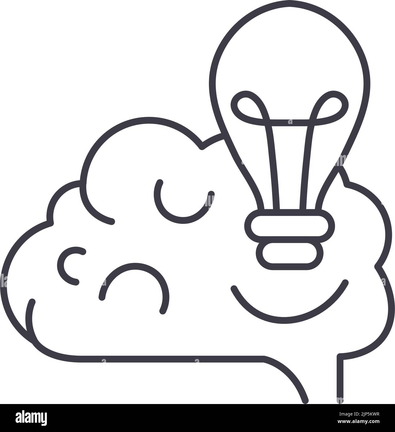 Kreatives Prozessliniensymbol, Umrisssymbol, Vektordarstellung, Konzeptzeichen Stock Vektor