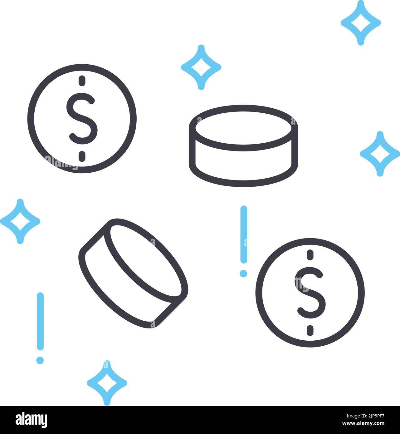 fiat Geldlinie Symbol, Umriss Symbol, Vektor Illustration, Konzept Zeichen Stock Vektor