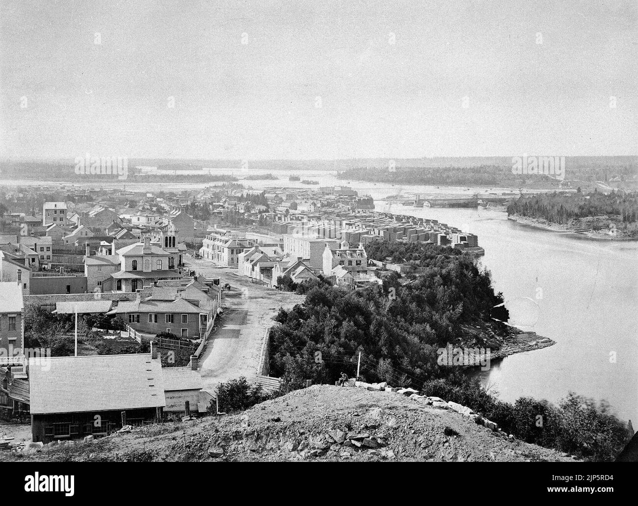 Die Lebreton Flats, vom Parliament Hill aus gesehen, Ottawa Stockfoto