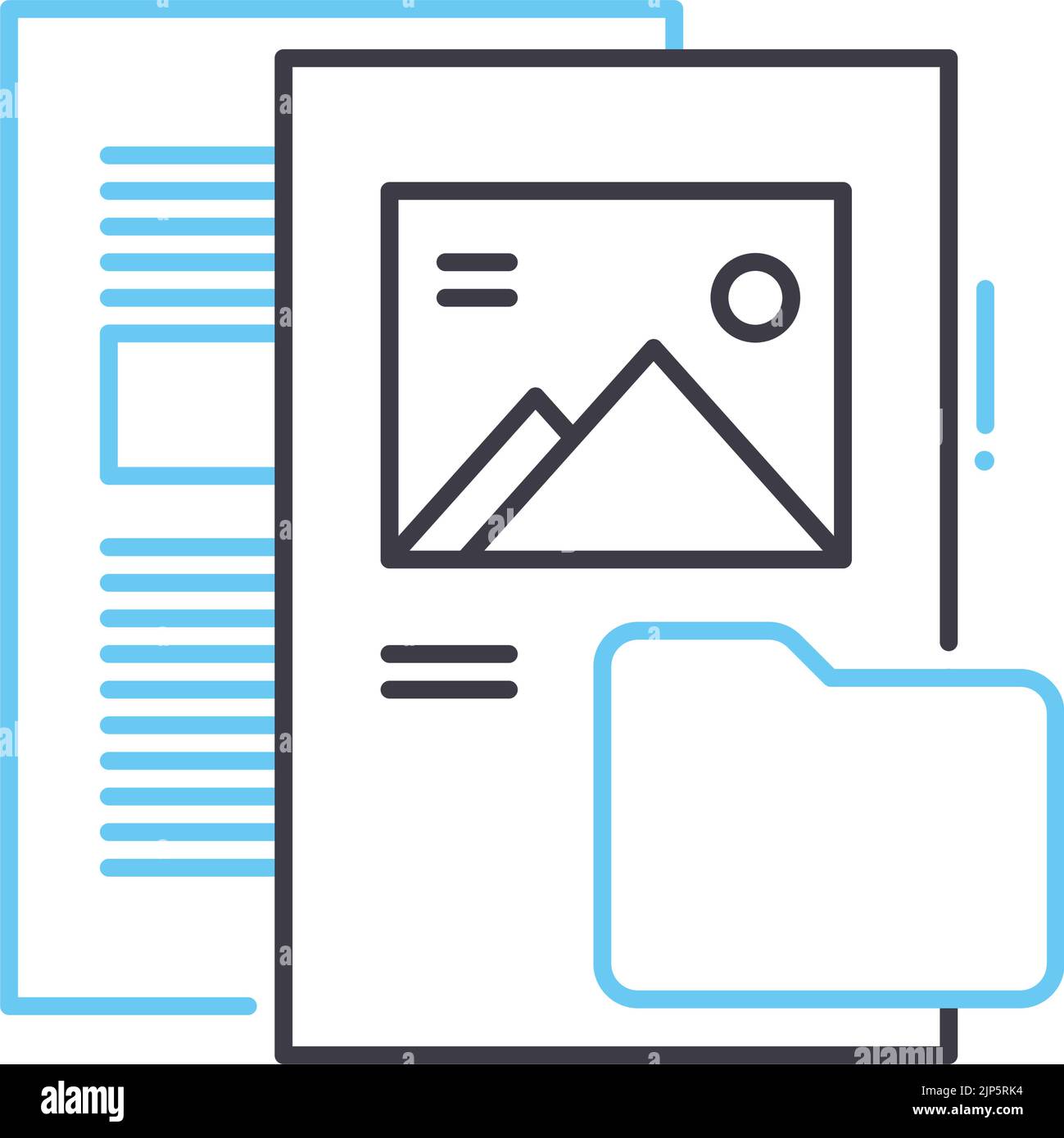 Dateityp Zeilensymbol, Umrisssymbol, Vektordarstellung, Konzeptzeichen Stock Vektor