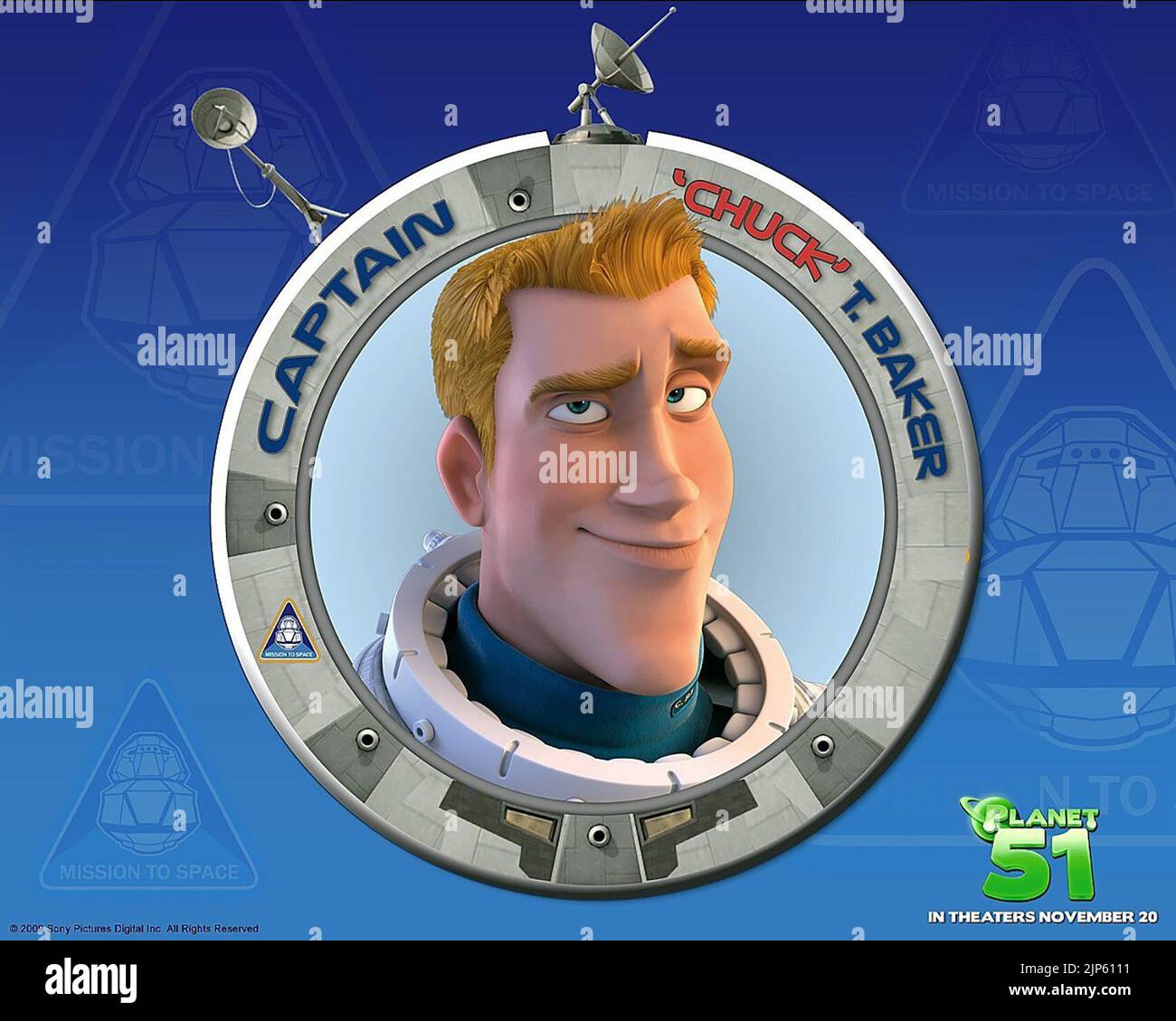 CAPT. CHARLES 'CHUCK' Baker, Planet 51, 2009 Stockfoto