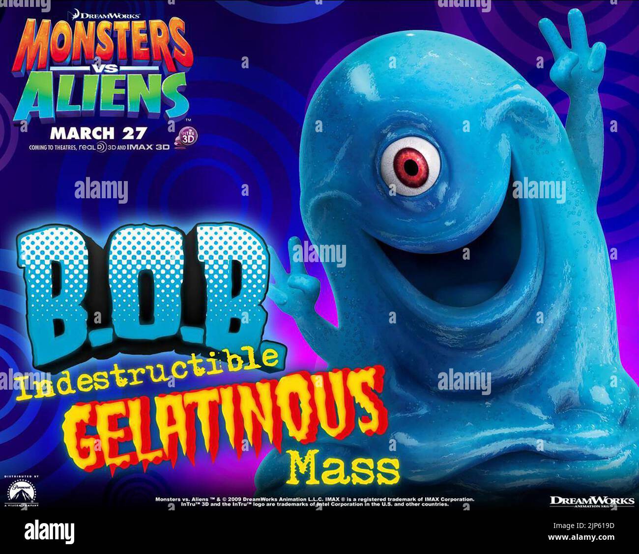 B.O.B. POSTER, MONSTER VS. ALIENS, 2009 Stockfoto