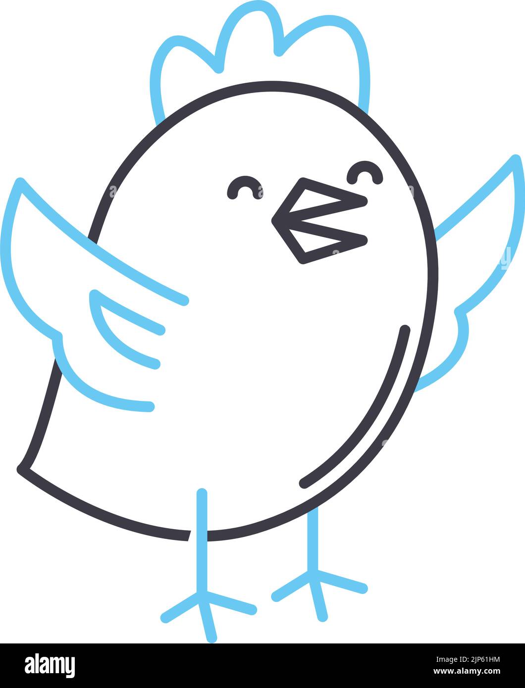 Chick-Linie Symbol, Umrisssymbol, Vektor-Illustration, Konzept Zeichen Stock Vektor