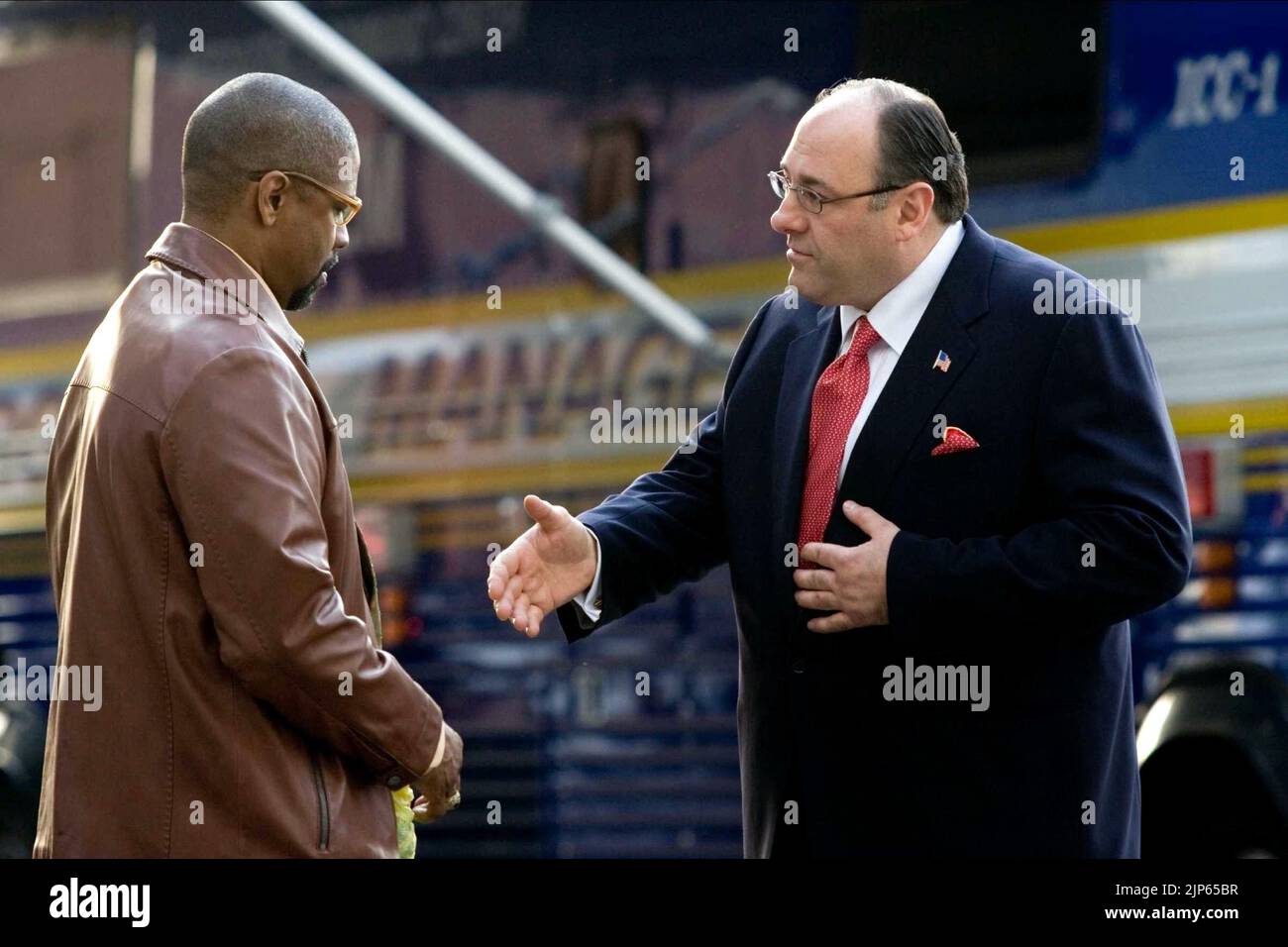 DENZEL WASHINGTON, James Gandolfini, die Entführung der U-Bahn Pelham 1 2 3, 2009 Stockfoto