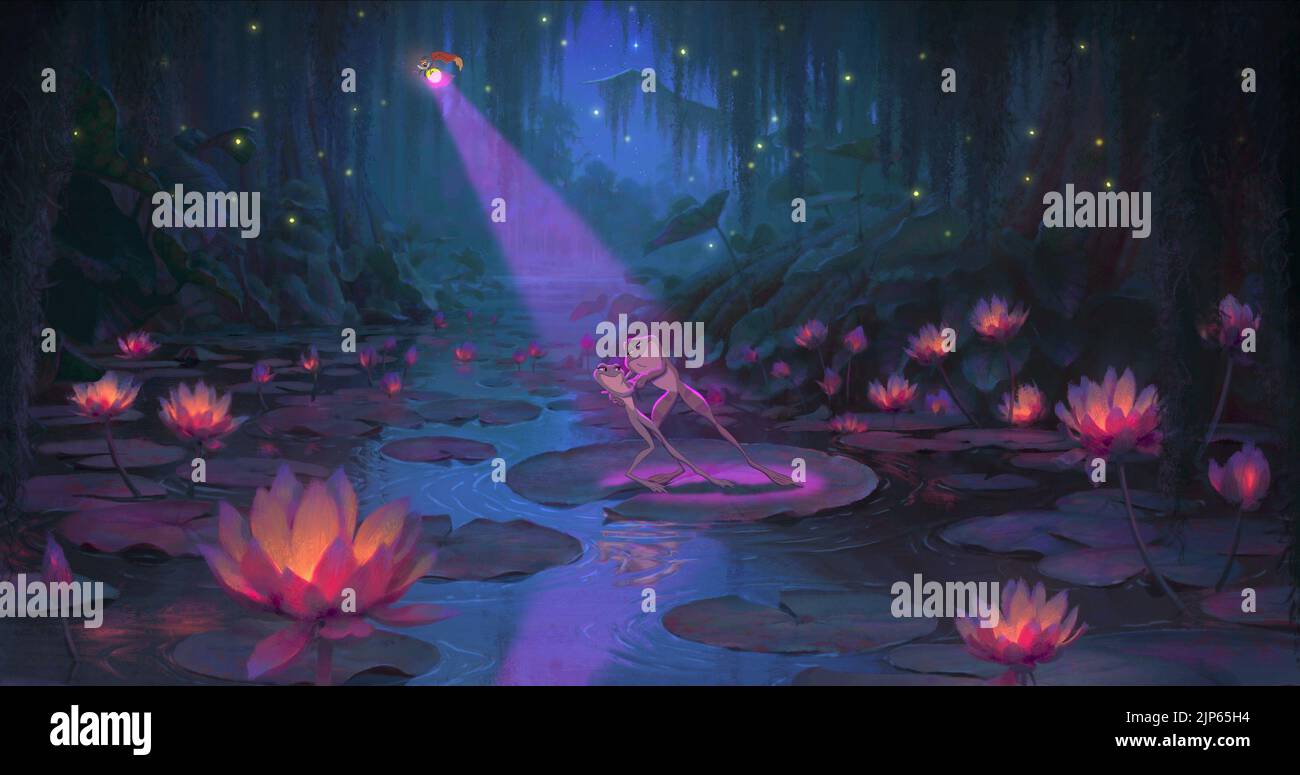 RAY, FROSCH TIANA, FROSCH NAVEEN, DIE PRINZESSIN UND DER FROSCH, 2009 Stockfoto