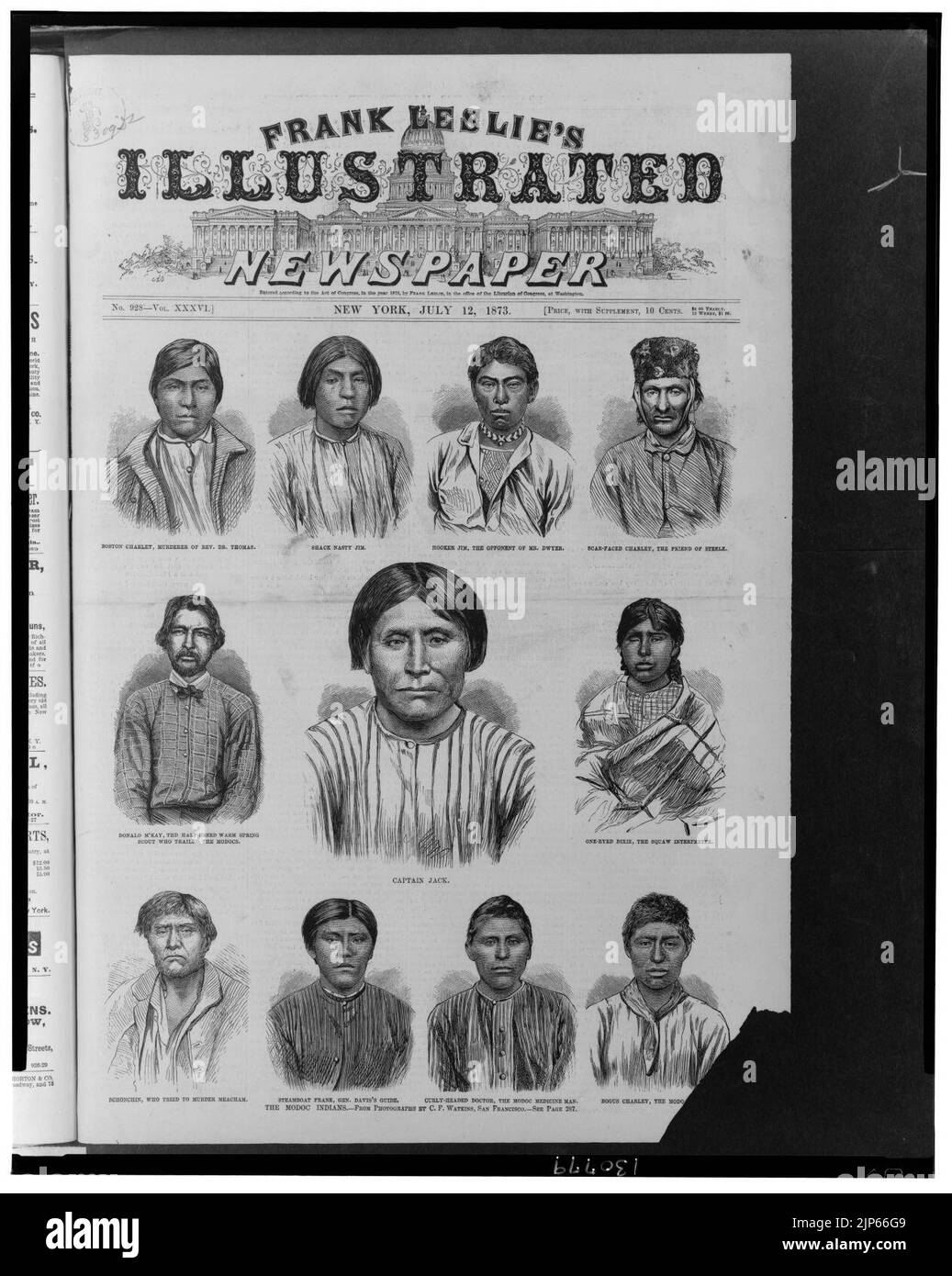 Die Modoc-indianer - aus Fotografien von C.F. (Sic) Watkins, San Francisco. Stockfoto