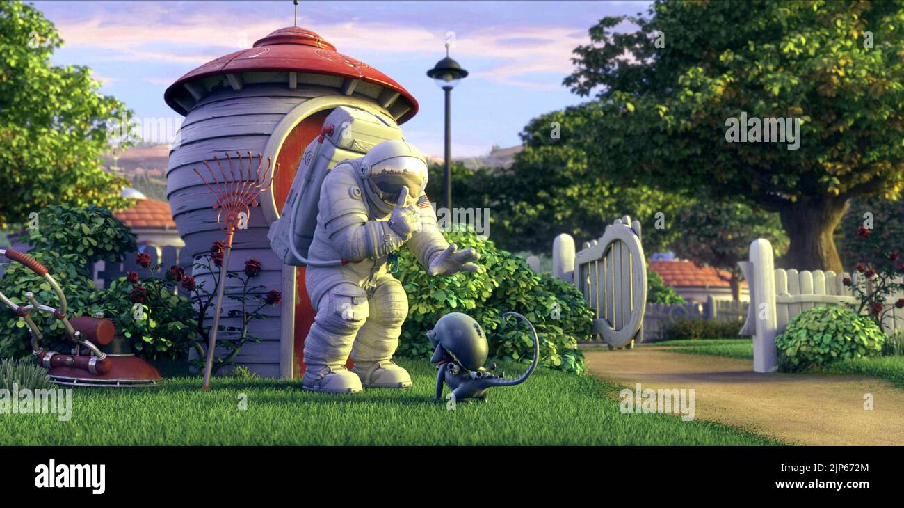 CAPT. CHARLES 'CHUCK' Baker, Hund, Planet 51, 2009 Stockfoto