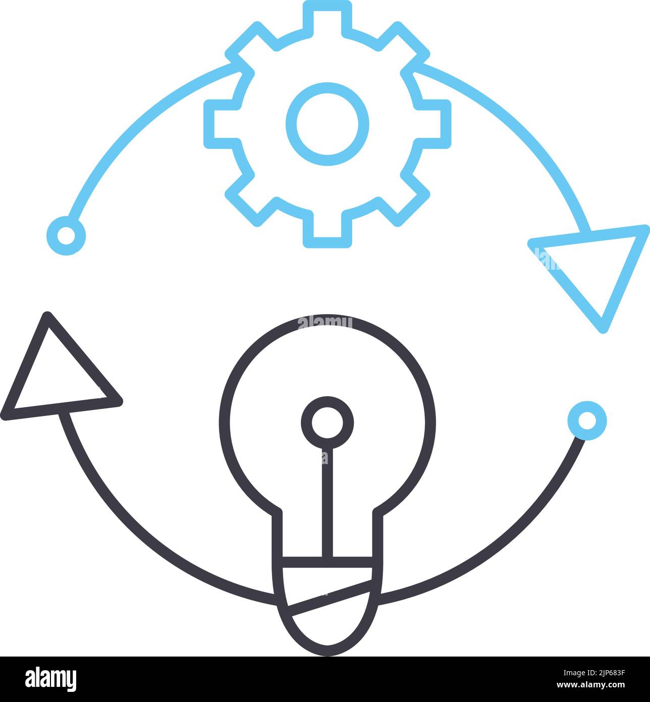 Ingenieur Denken Linie Symbol, Umriss Symbol, Vektor-Illustration, Konzept Zeichen Stock Vektor