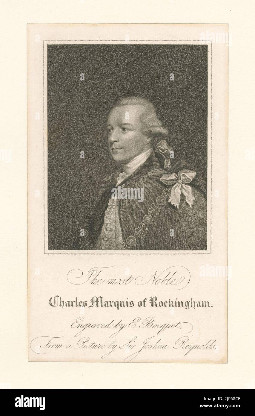 Der edelste Charles Marquis von Rockingham Stockfoto