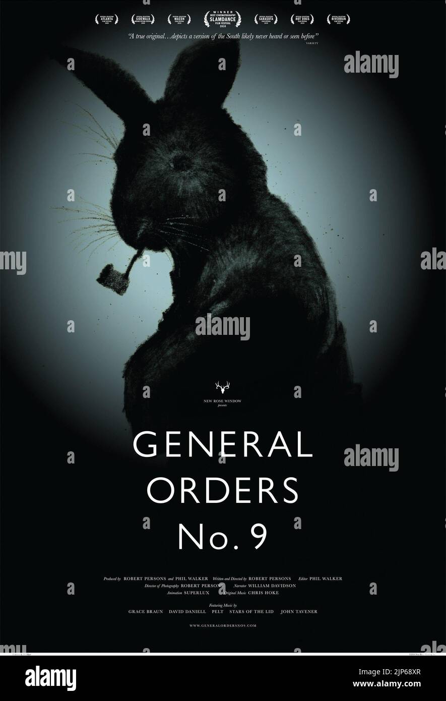 PFEIFENRAUCHER SCHWARZES KANINCHEN-POSTER, GENERAL ORDER NO. 9, 2009 Stockfoto