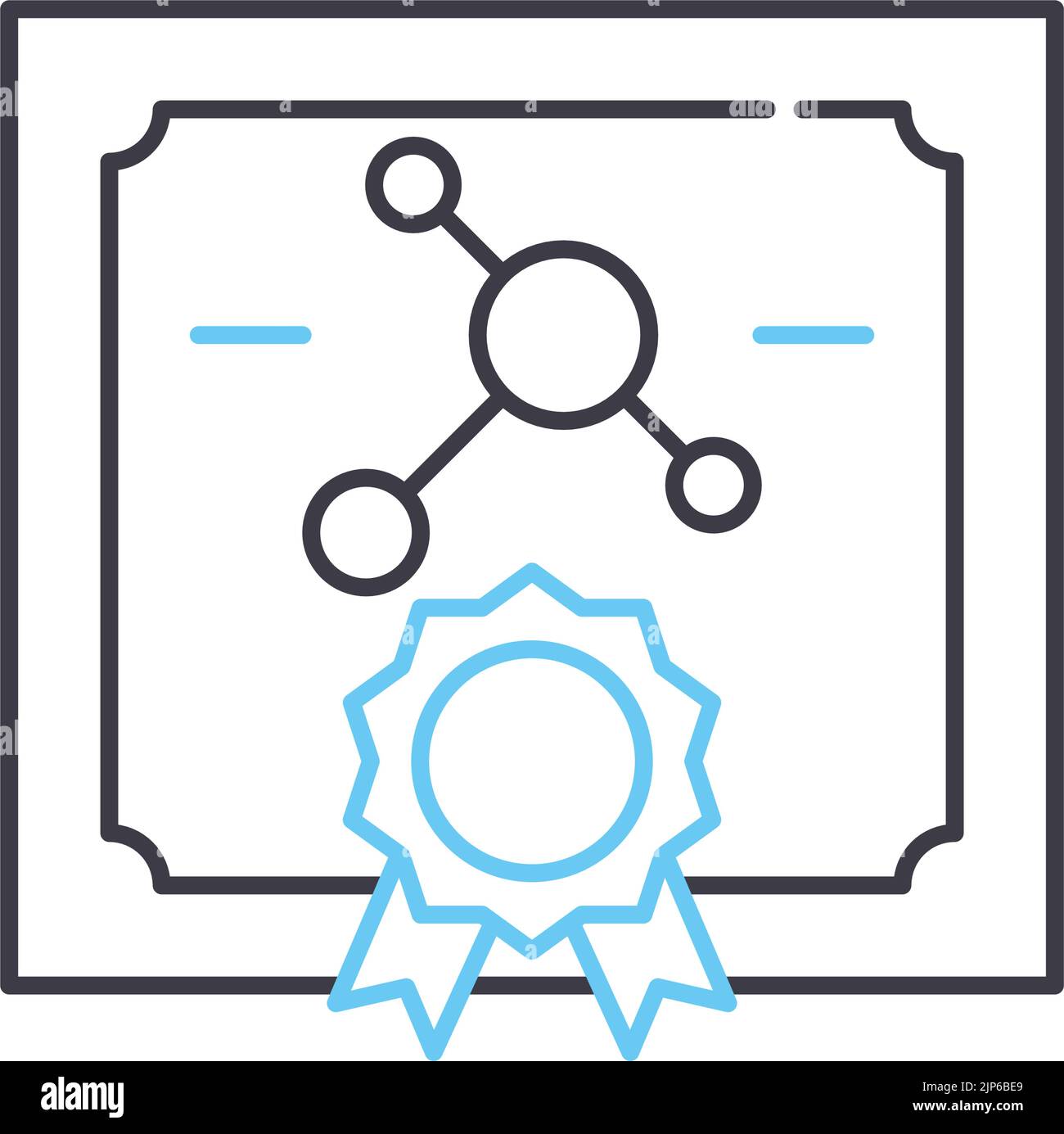 Bildung Dilpoma Linie Symbol, Umriss Symbol, Vektor-Illustration, Konzept Zeichen Stock Vektor
