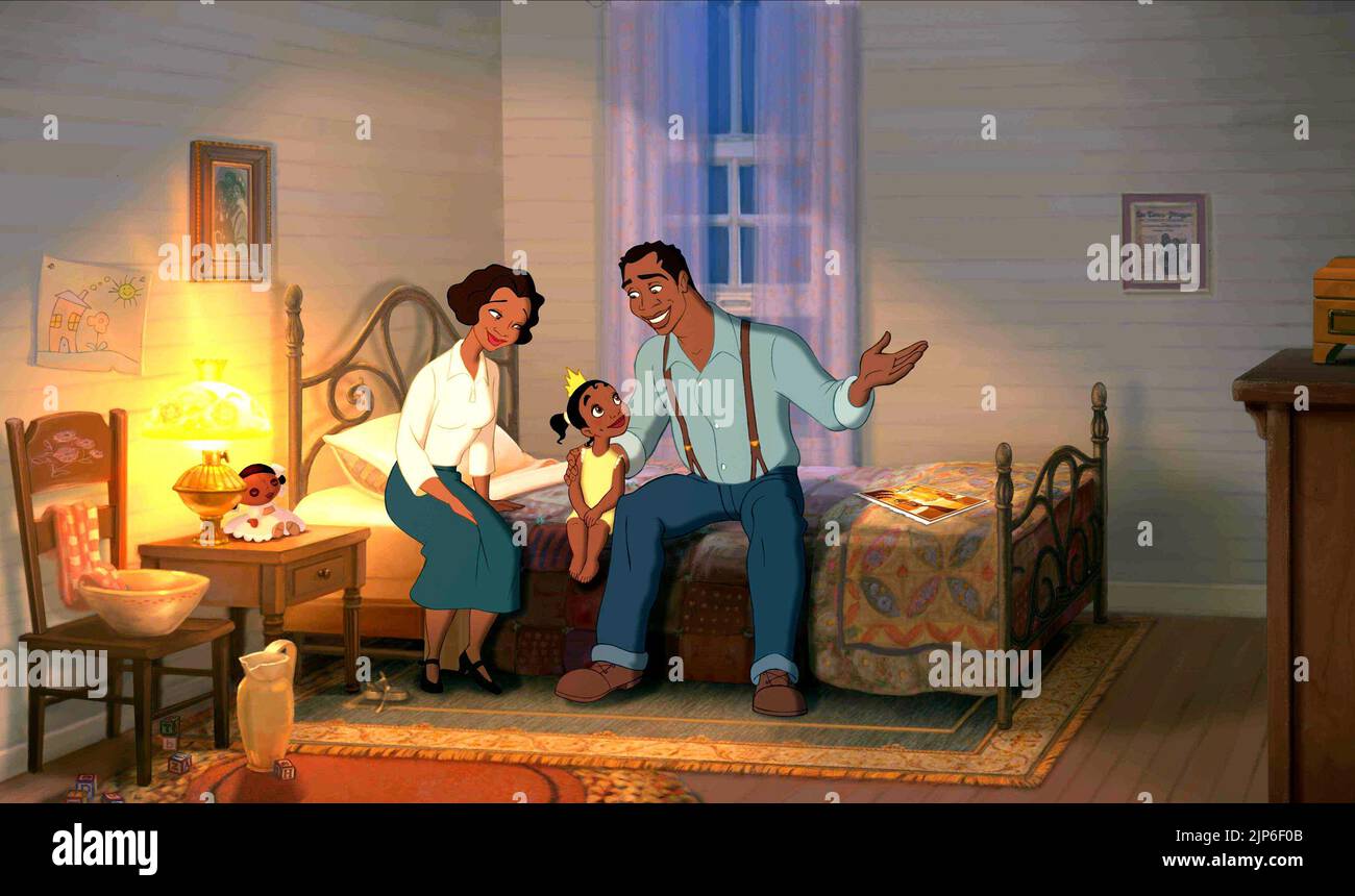 EUDORA,TIANA,JAMES, DIE PRINZESSIN UND DER FROSCH, 2009 Stockfoto