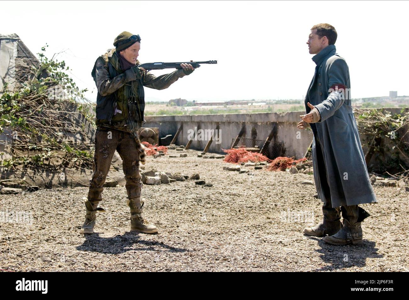 YELCHIN, WORTHINGTON, TERMINATOR SALVATION, 2009 Stockfoto