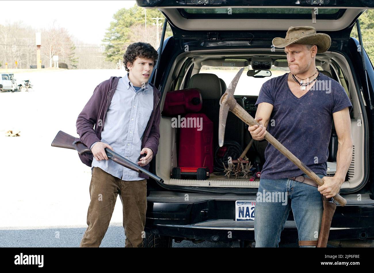 EISENBERG, HARRELSON, ZOMBIELAND, 2009 Stockfoto