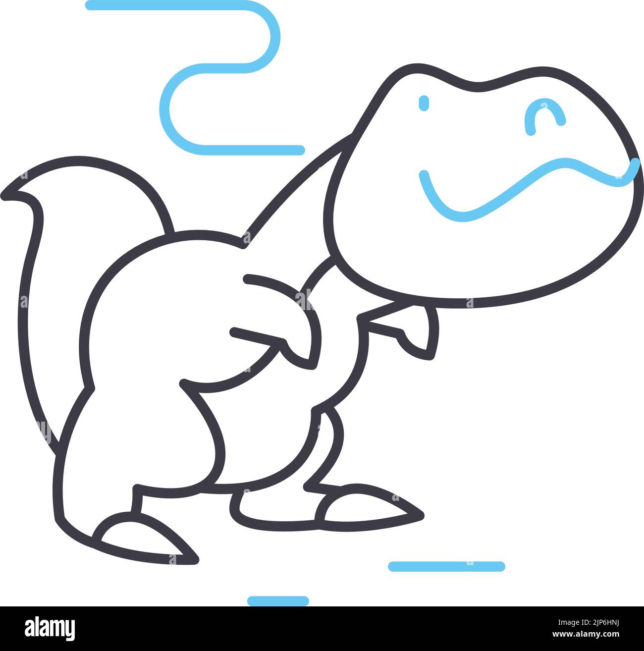 Dinosaurier-Liniensymbol, Umrisssymbol, Vektordarstellung, Konzeptzeichen Stock Vektor