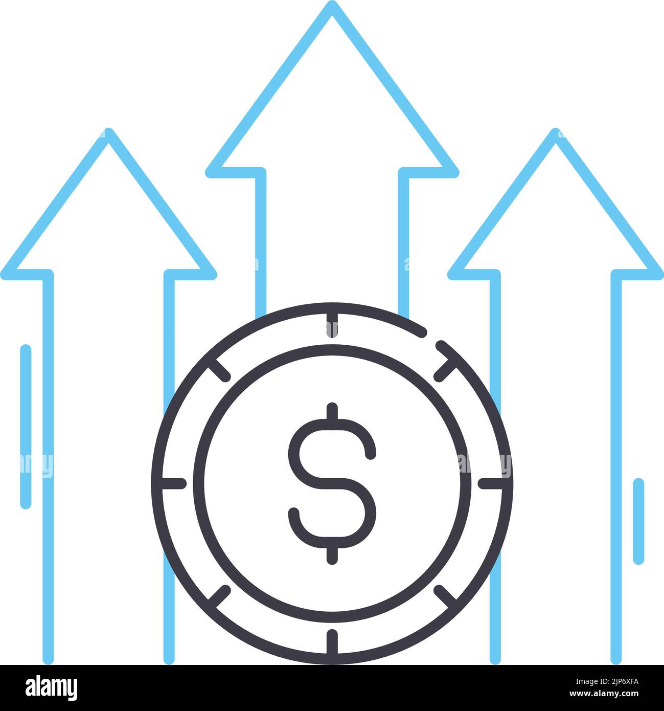 Liniensymbol für Geschäftserwartungen, Umrisssymbol, Vektordarstellung, Konzeptzeichen Stock Vektor