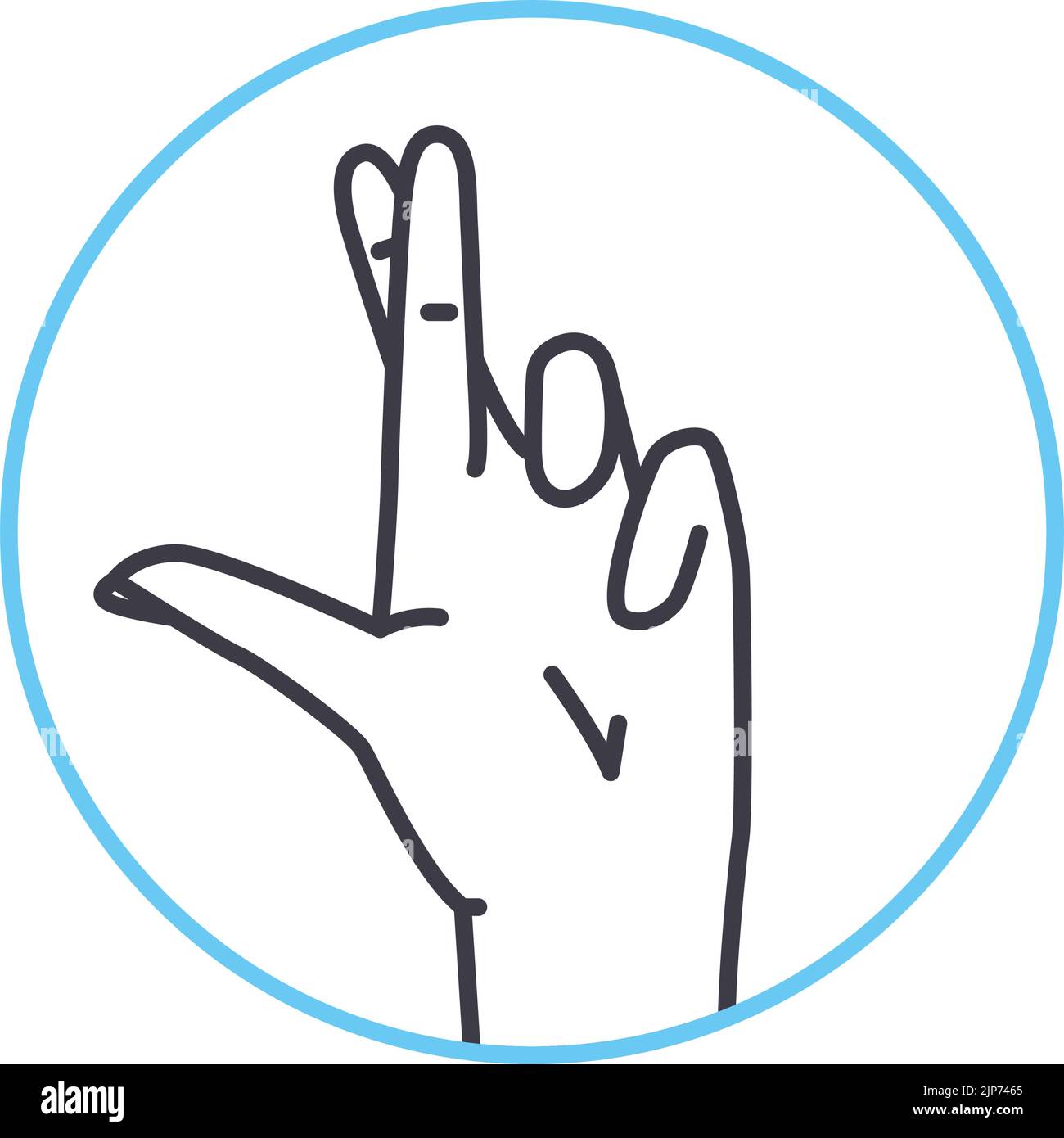 Erwartung Hoffnung Linie Symbol, Umriss Symbol, Vektor-Illustration, Konzept Zeichen Stock Vektor