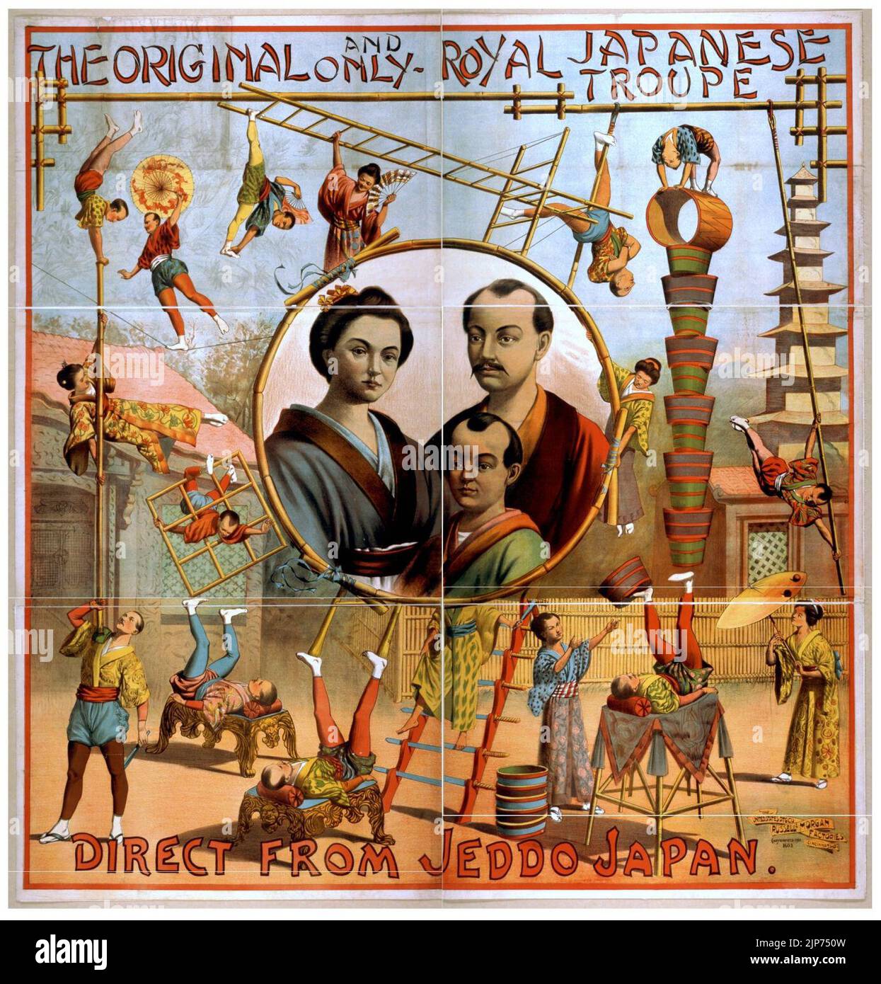 Die ursprüngliche und einzige Königliche japanische Truppe direkt von Jeddo, Japan. Stockfoto