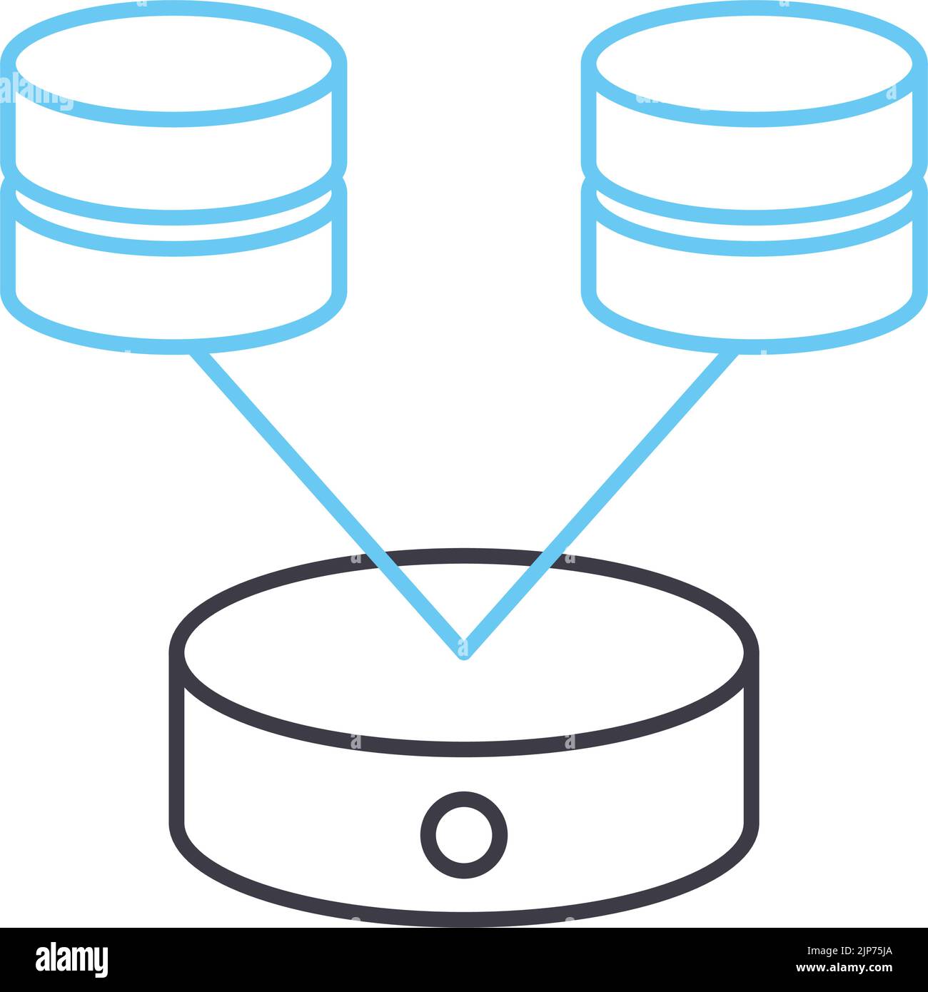 Datenliniensymbol, Umrisssymbol, Vektordarstellung, Konzeptzeichen Stock Vektor
