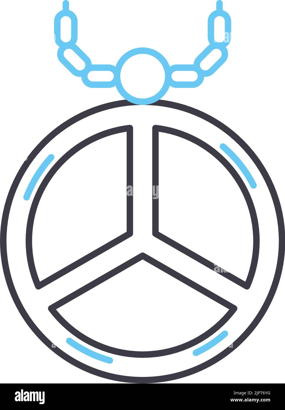 Symbol für die Krone der Hängelinie, Umrisssymbol, Vektordarstellung, Konzeptzeichen Stock Vektor